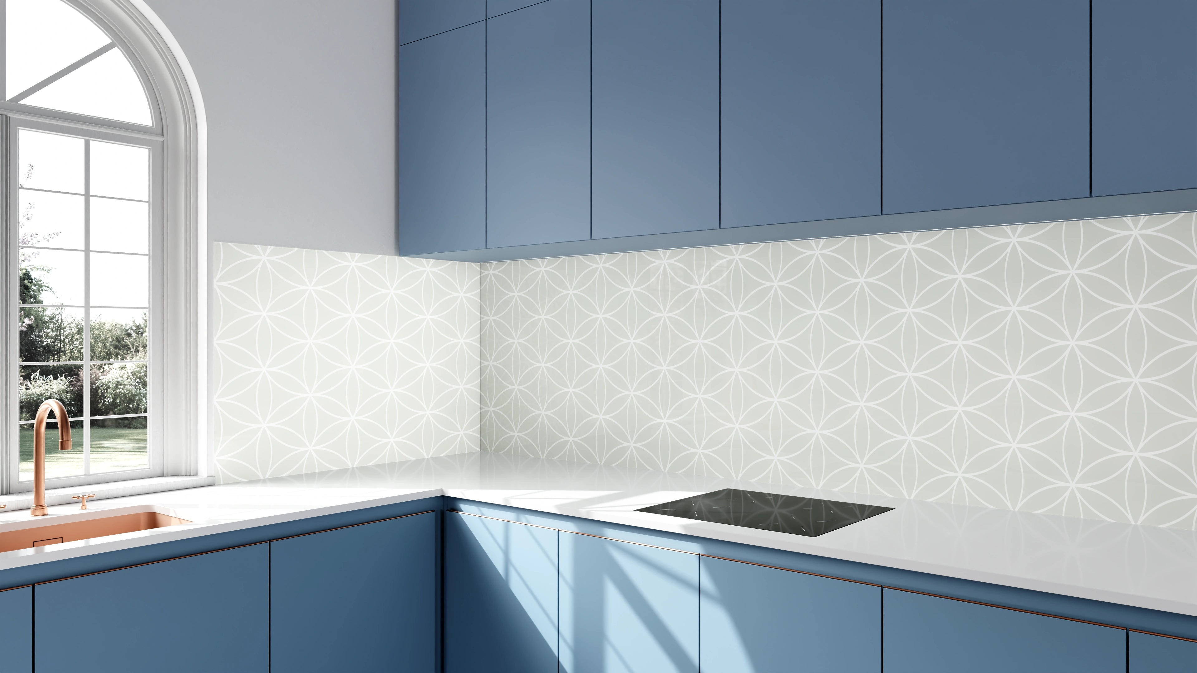 Küchenrückwand - Geometrica - Fiori - Argento Slide 2