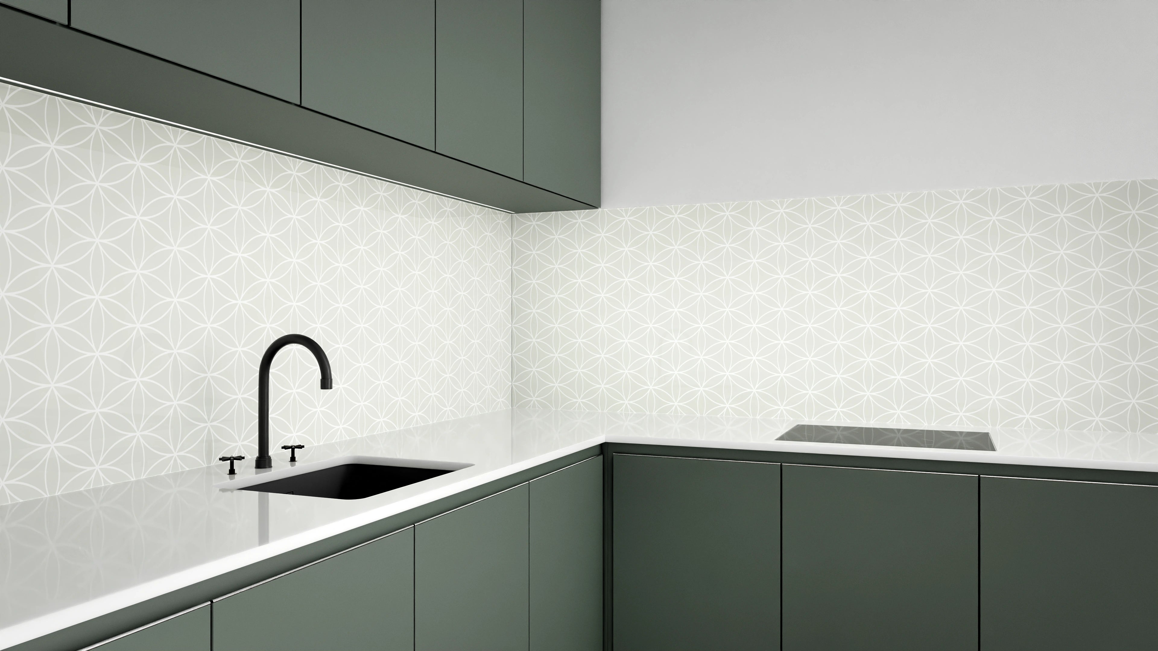 Küchenrückwand - Geometrica - Fiori - Argento Slide 3