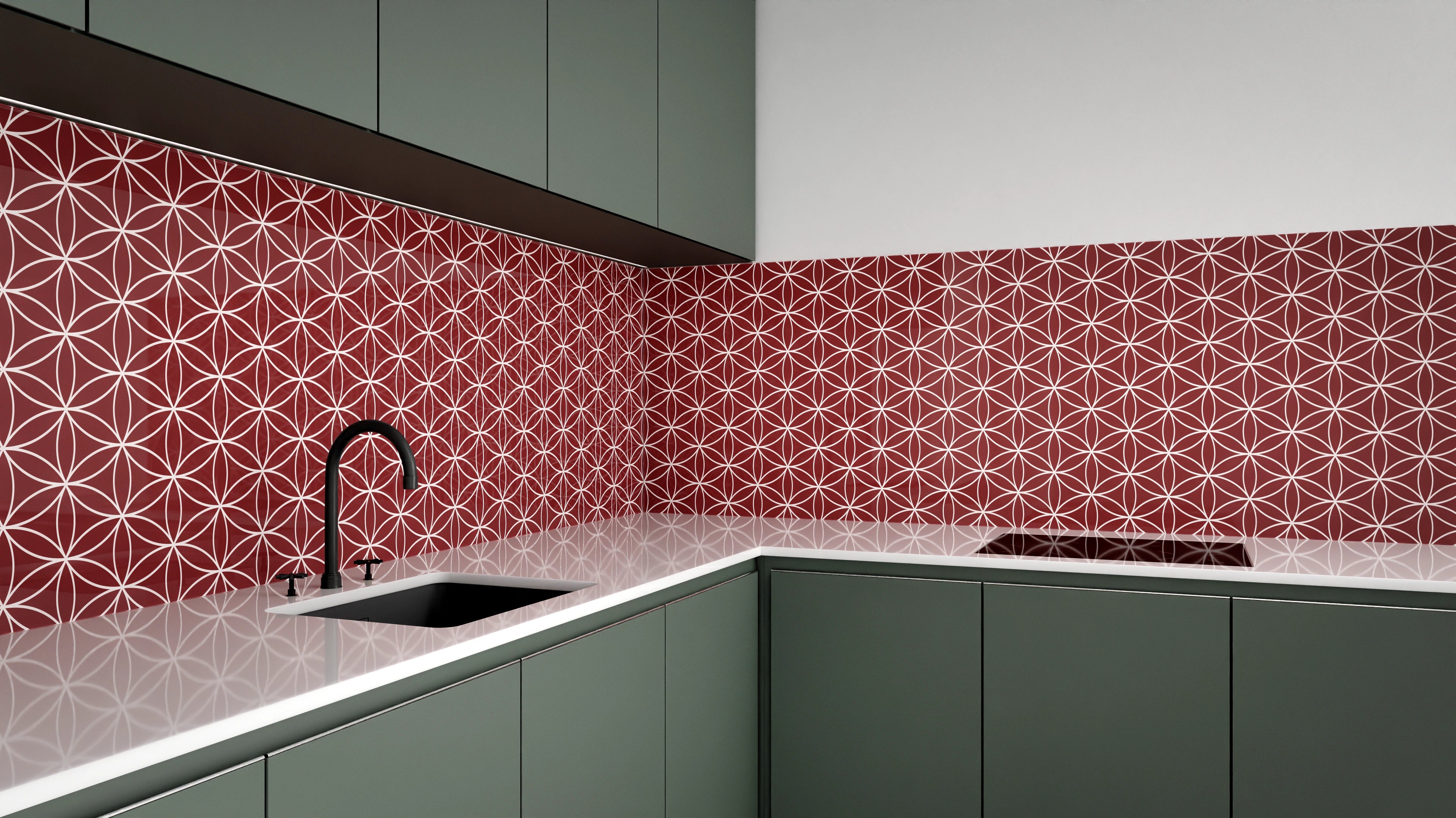 Küchenrückwand - Geometrica - Fiori - Granata Slide 3