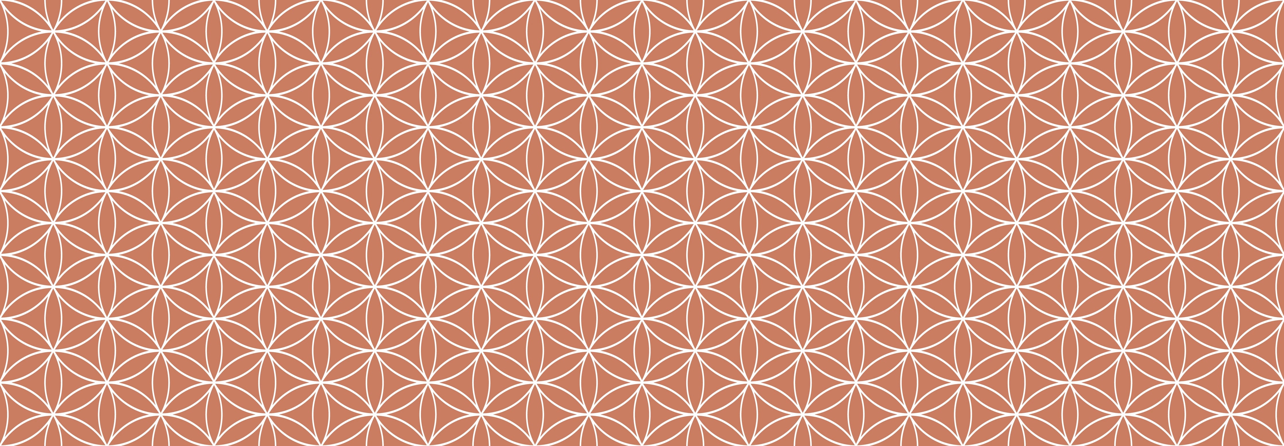 Küchenrückwand - Geometrica - Fiori - Terracotta