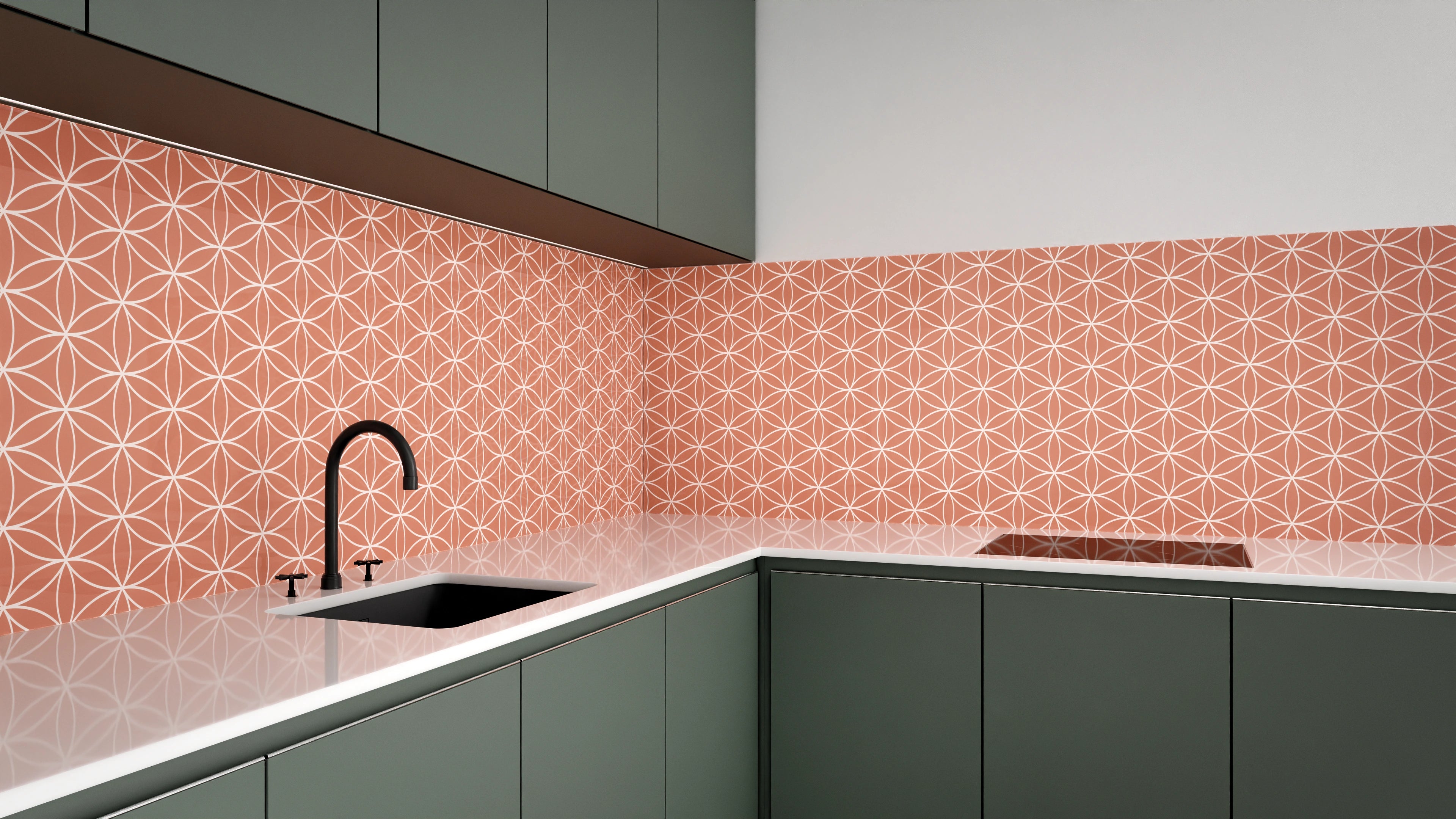 Küchenrückwand - Geometrica - Fiori - Terracotta Slide 3