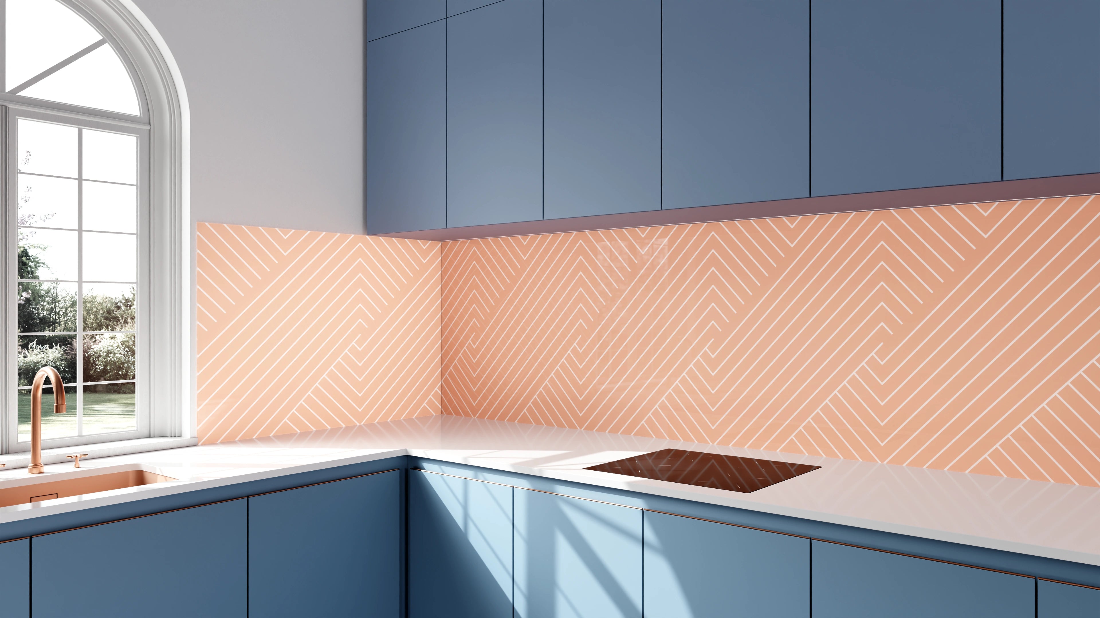 Küchenrückwand - Geometrica - Intreccio - Salmone Slide 2