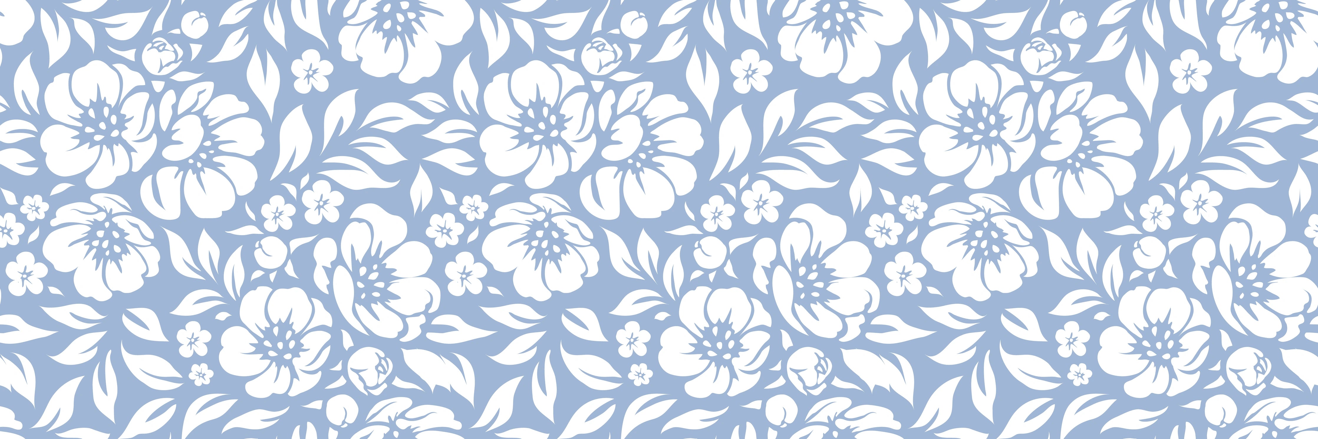 Küchenrückwand - Natura - Floreale - Ceruleo