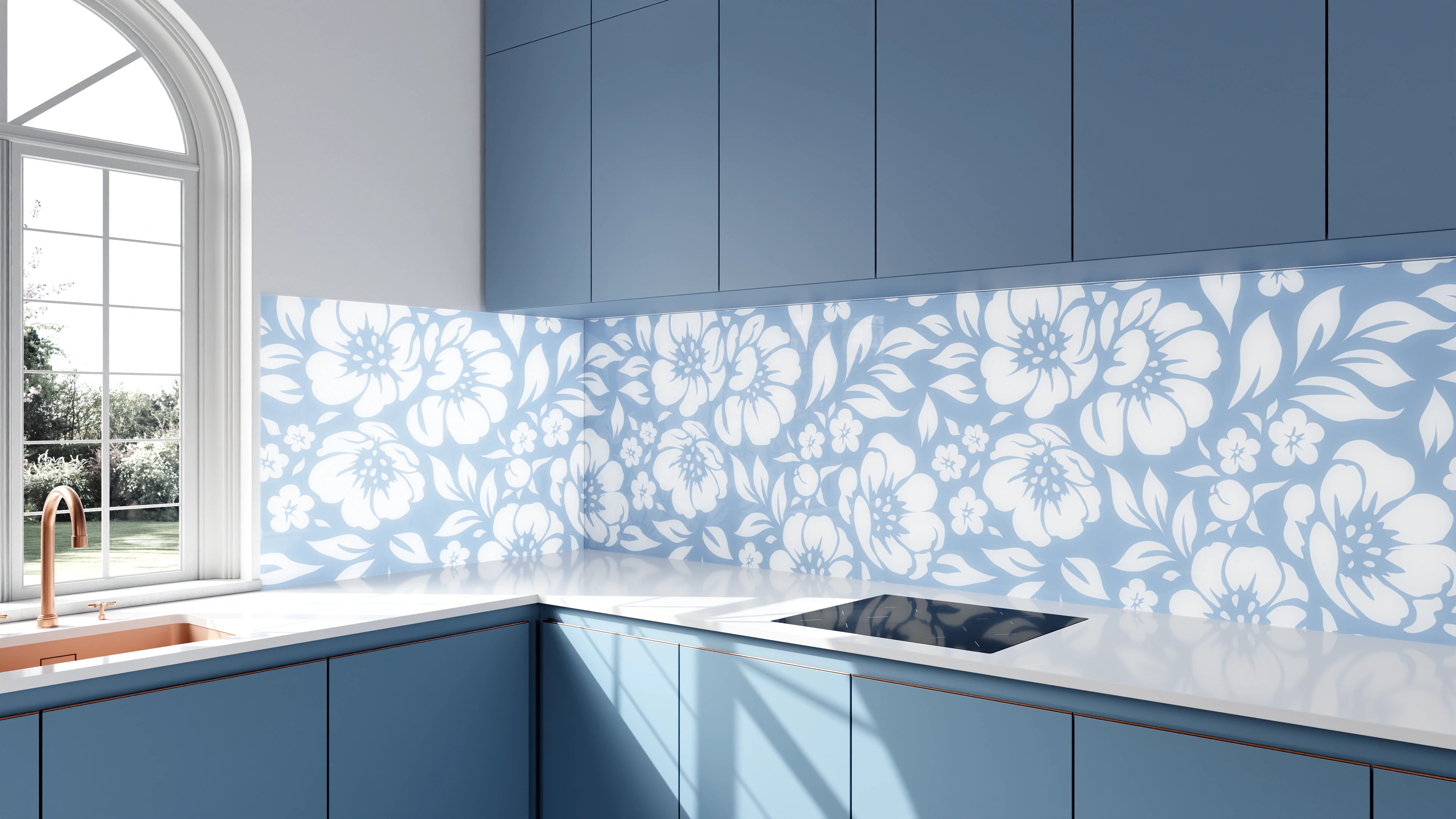 Küchenrückwand - Natura - Floreale - Ceruleo Slide 2