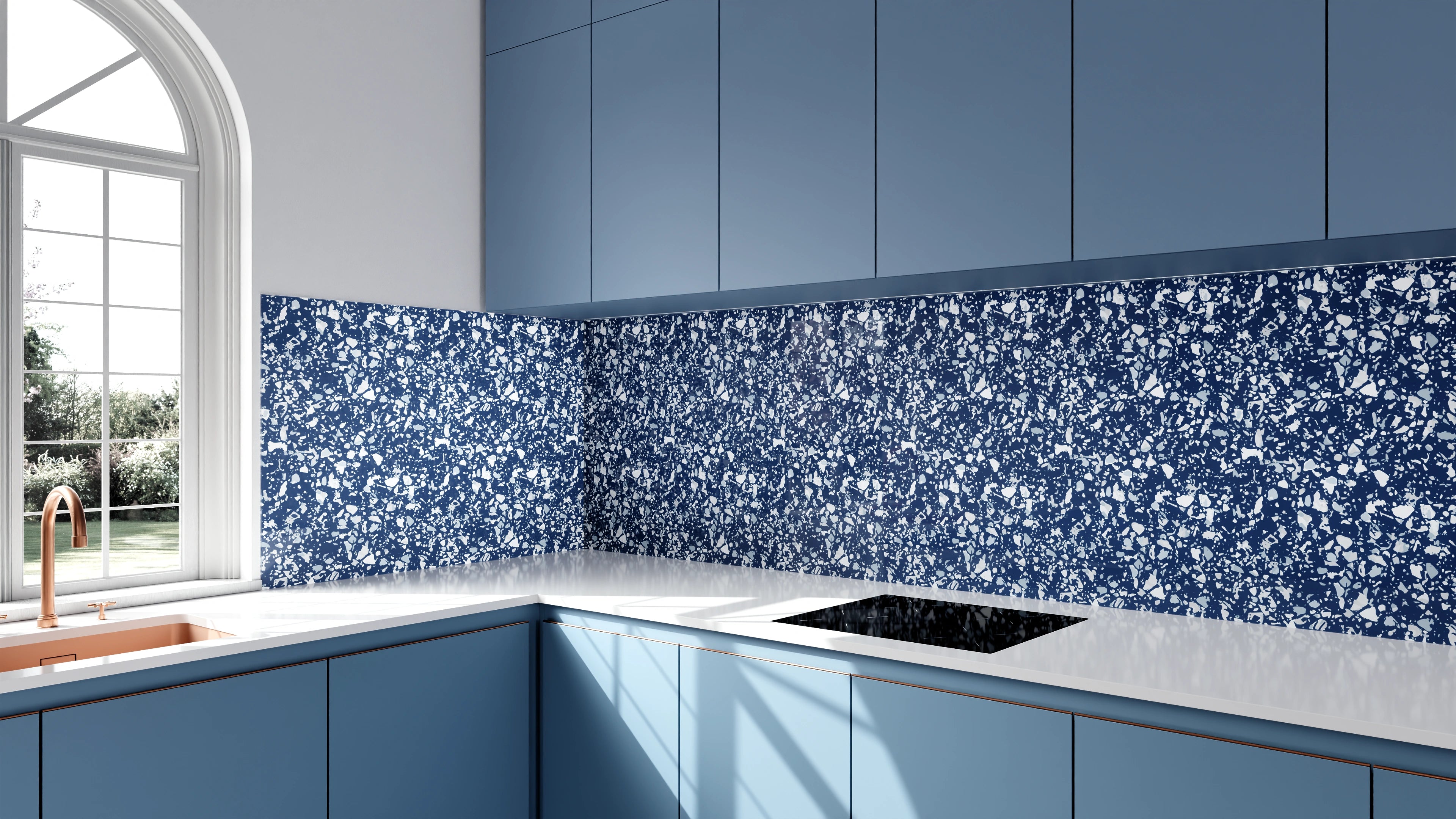 Küchenrückwand - Pietre - Terrazzo - Blu notte Slide 2