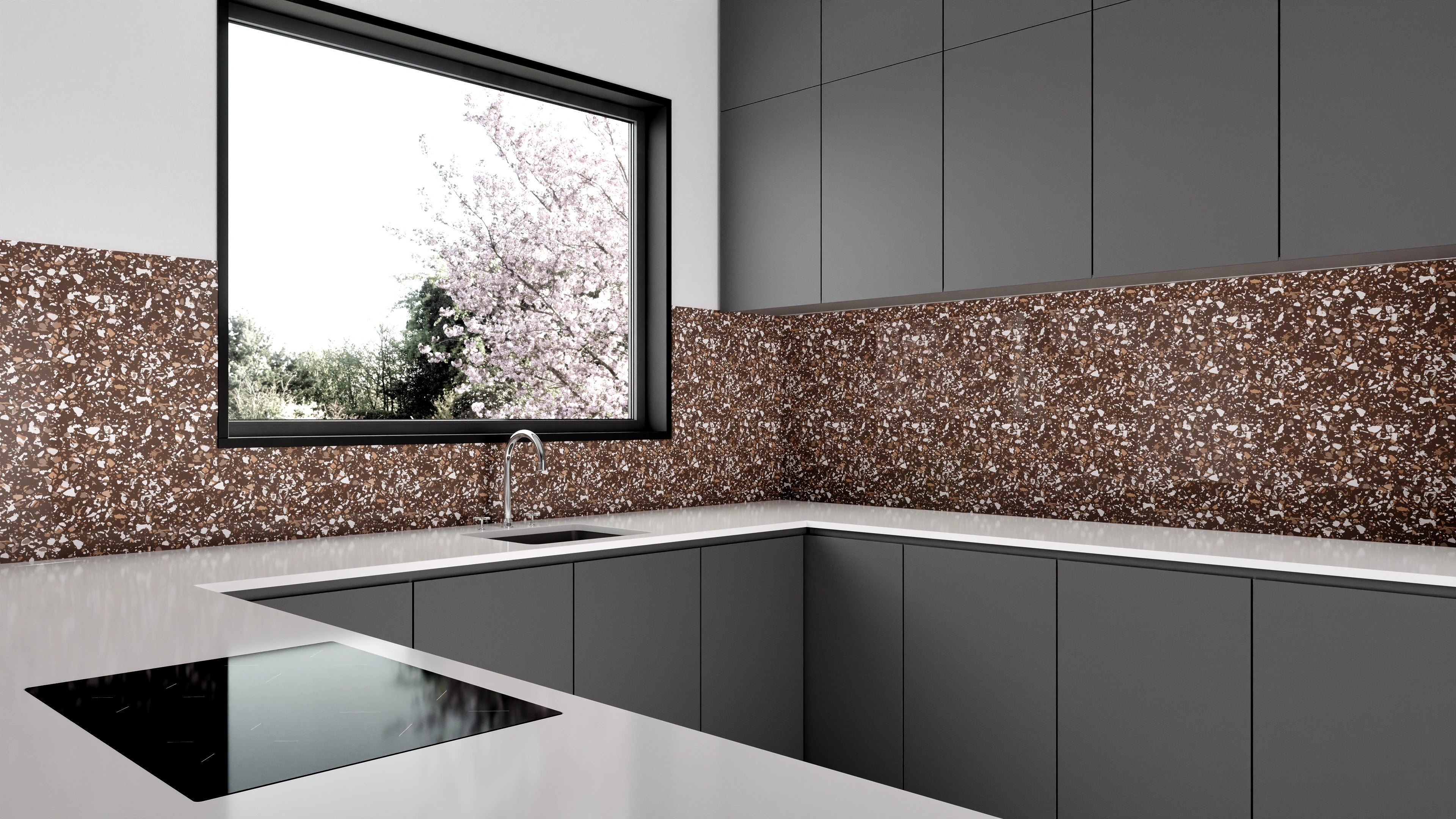 Küchenrückwand - Pietre - Terrazzo - Caffè Slide 1