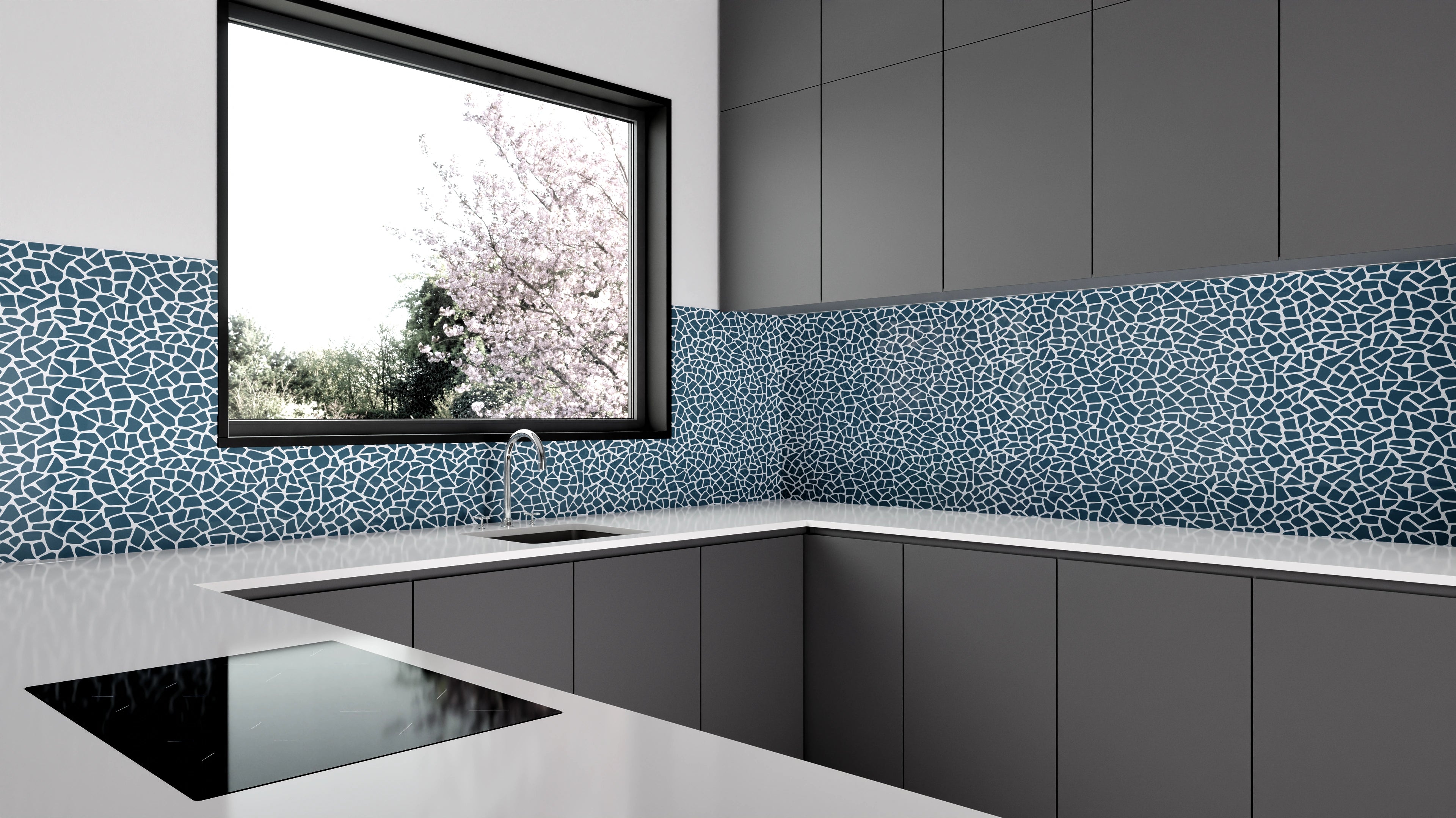 Küchenrückwand - Pietre - Tessere - Blu Petrolio Slide 1