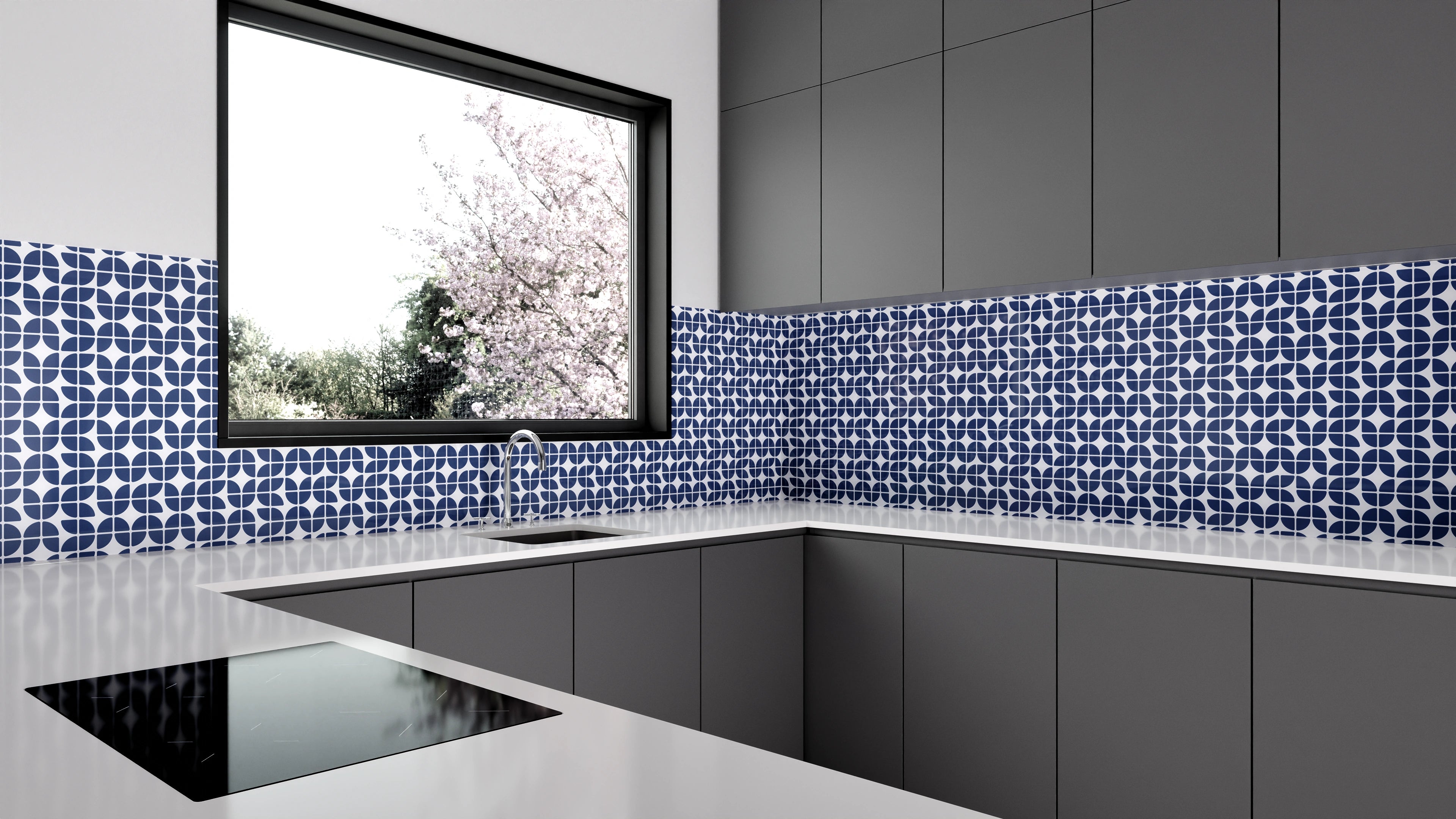 Küchenrückwand - Retro - Grazia - Blu notte Slide 1