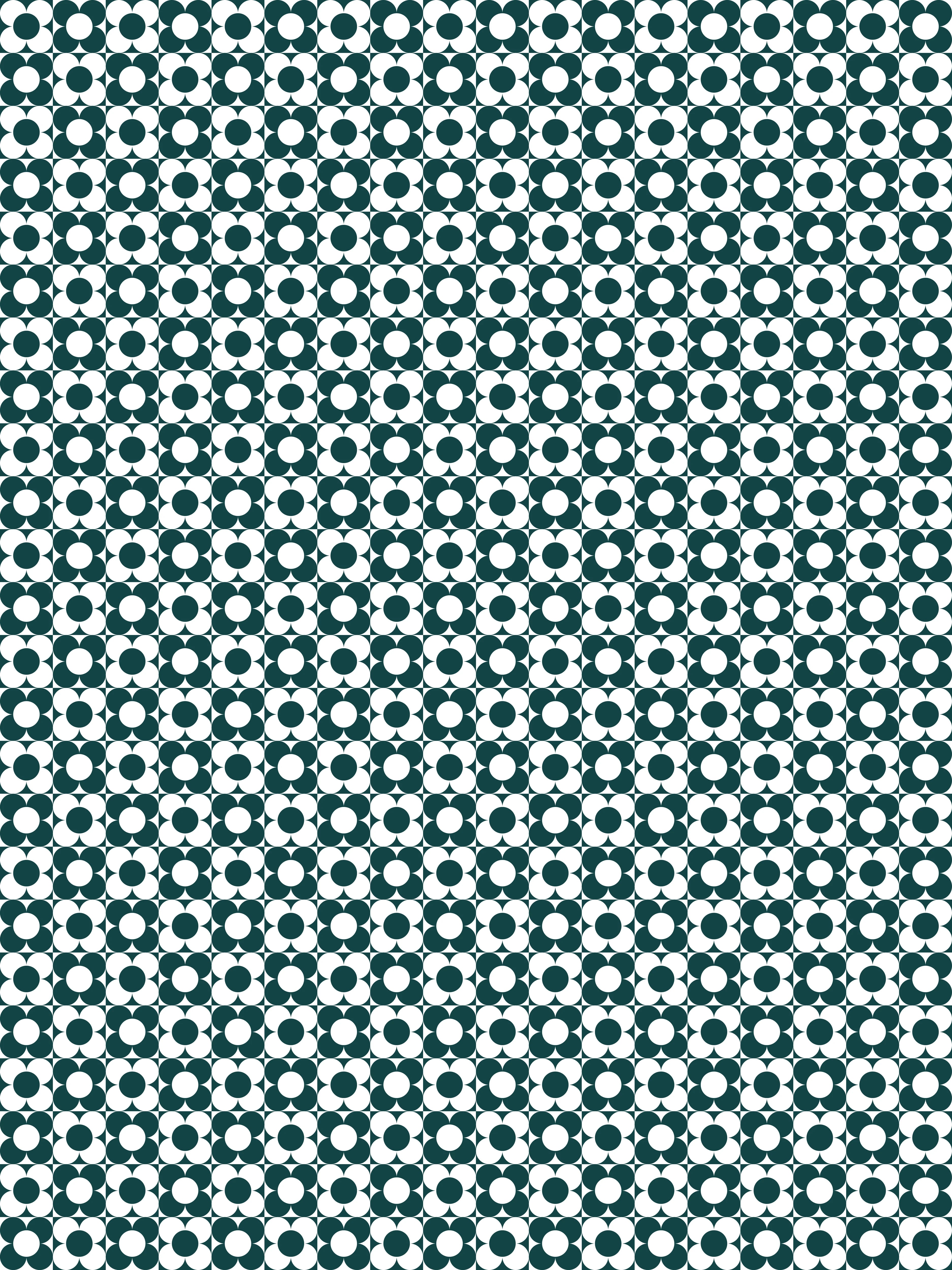 Duschrückwand - Retro - Primavera - Verde petrolio