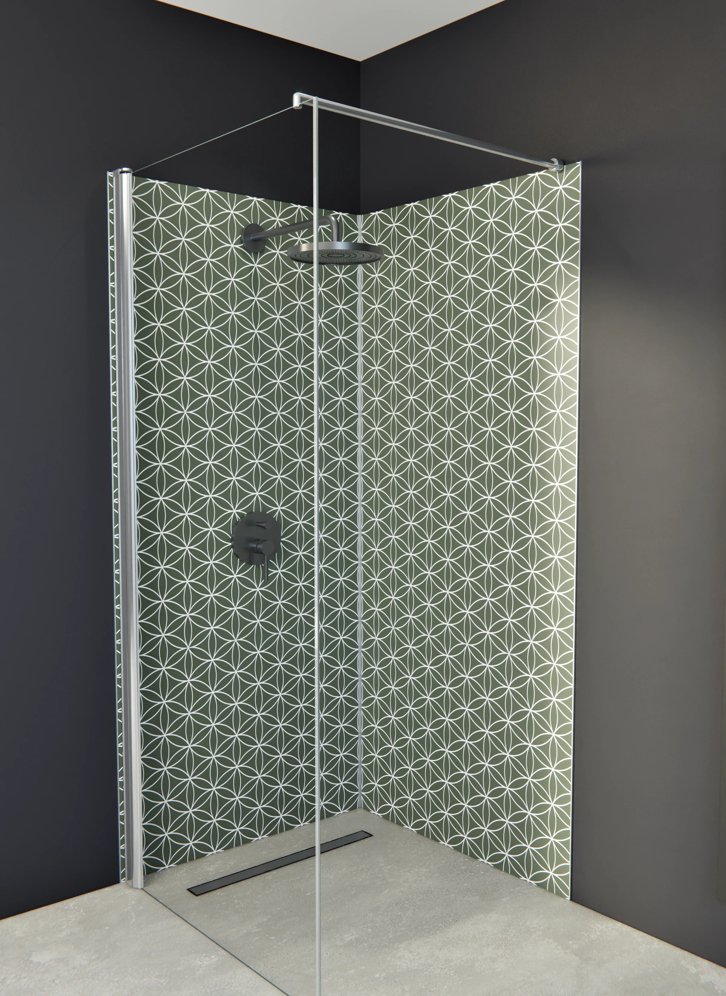 Duschrückwand - Geometrica - Fiori - Bosco