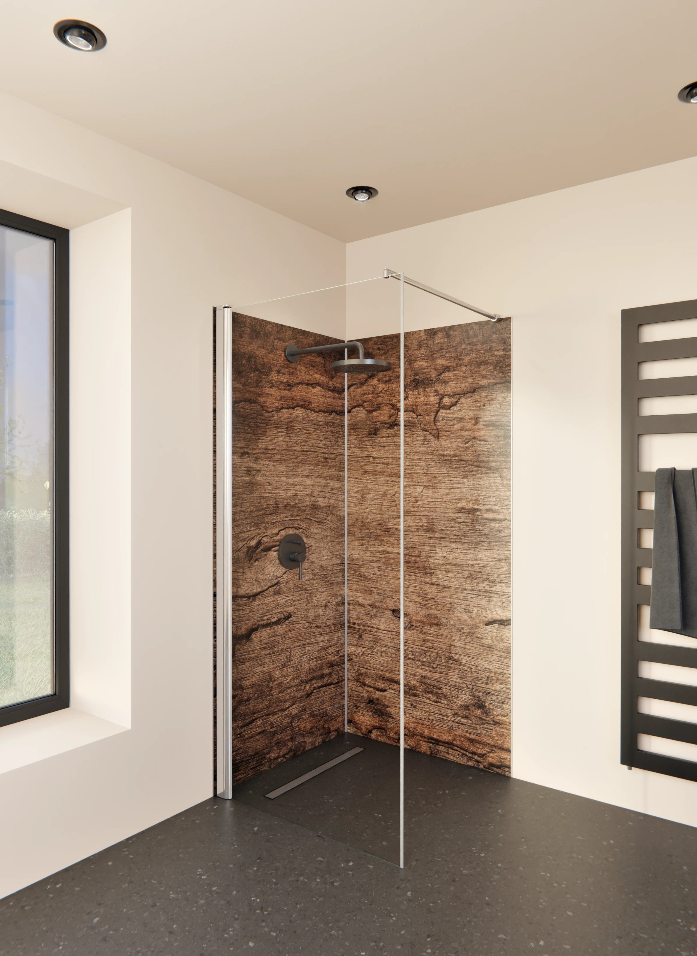 Duschrückwand - Madera-Naturale