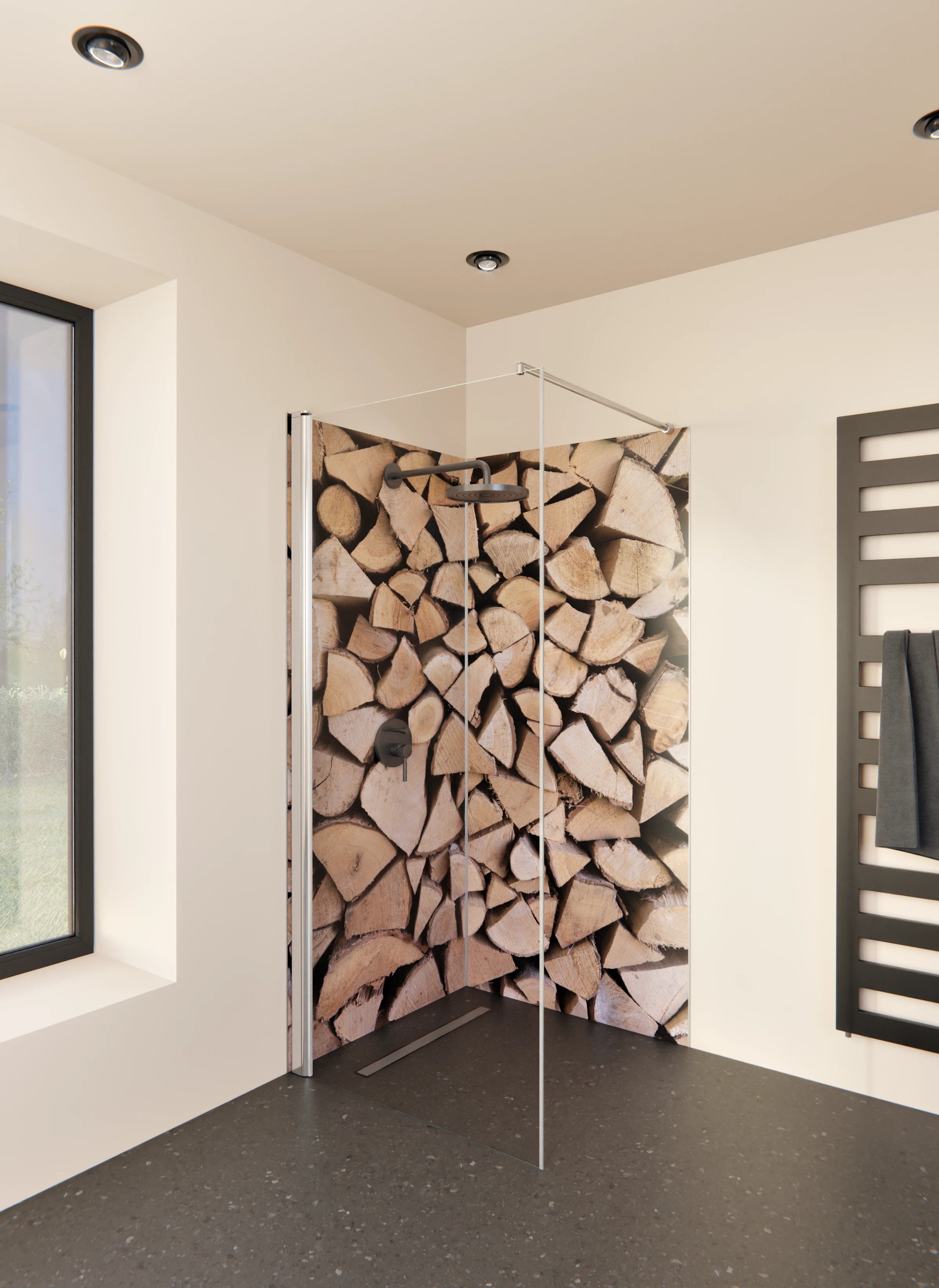 Duschrückwand - Madera-Tronco