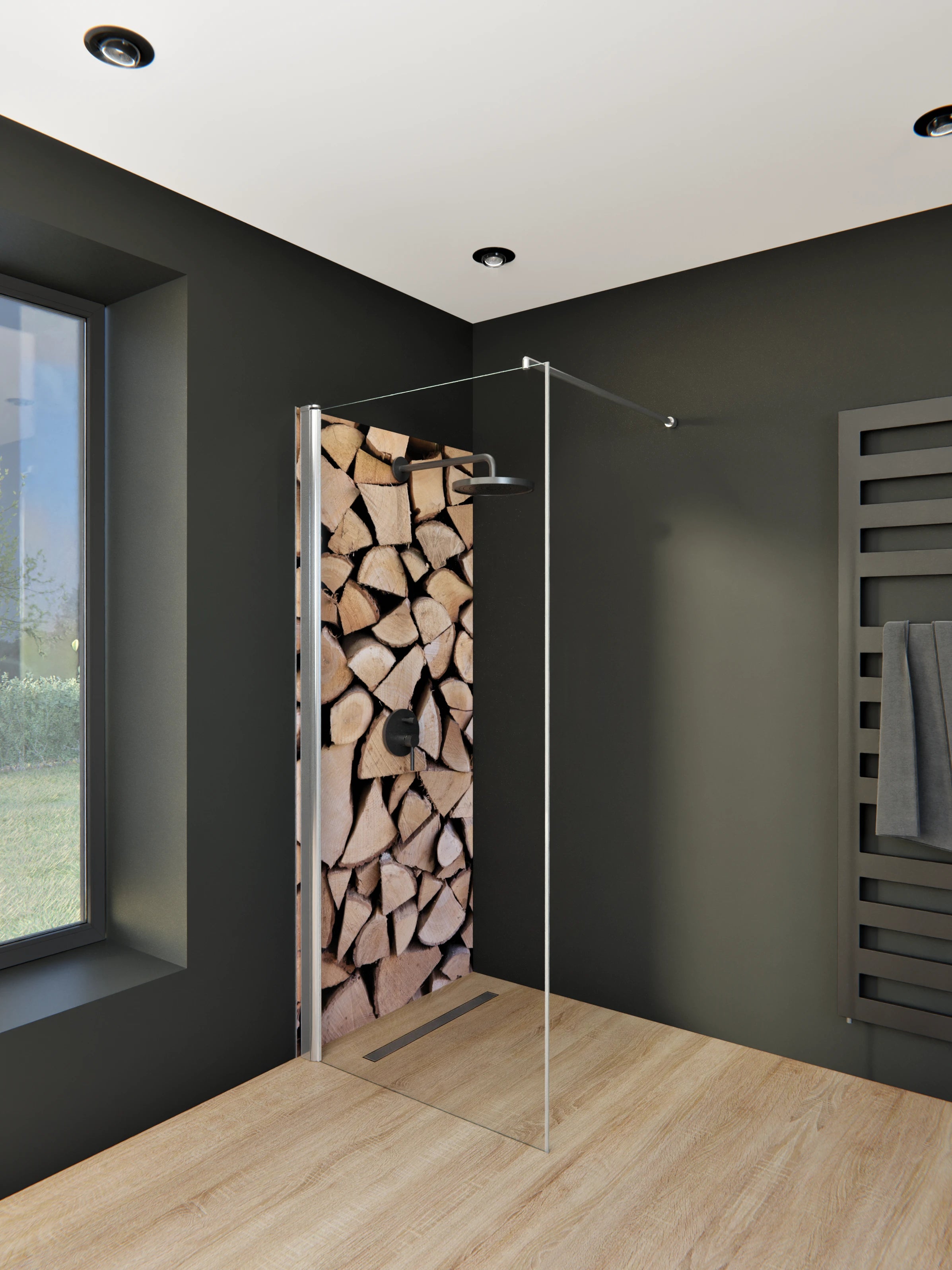 Duschrückwand - Madera-Tronco