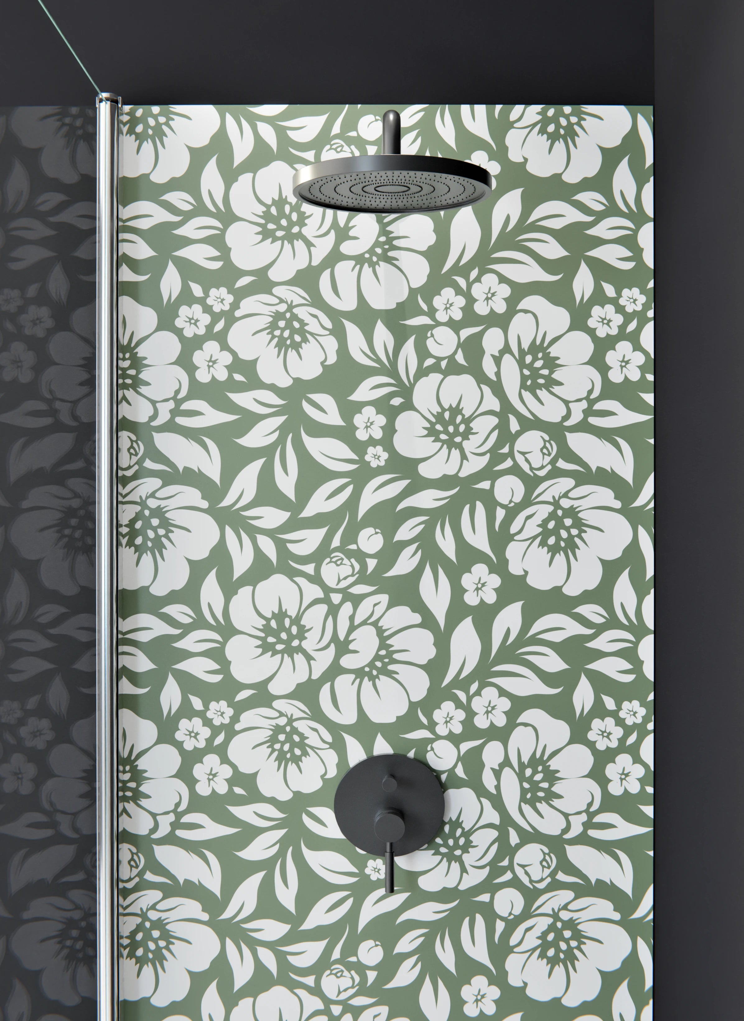 Duschrückwand - Natura - Floreale - Oliva