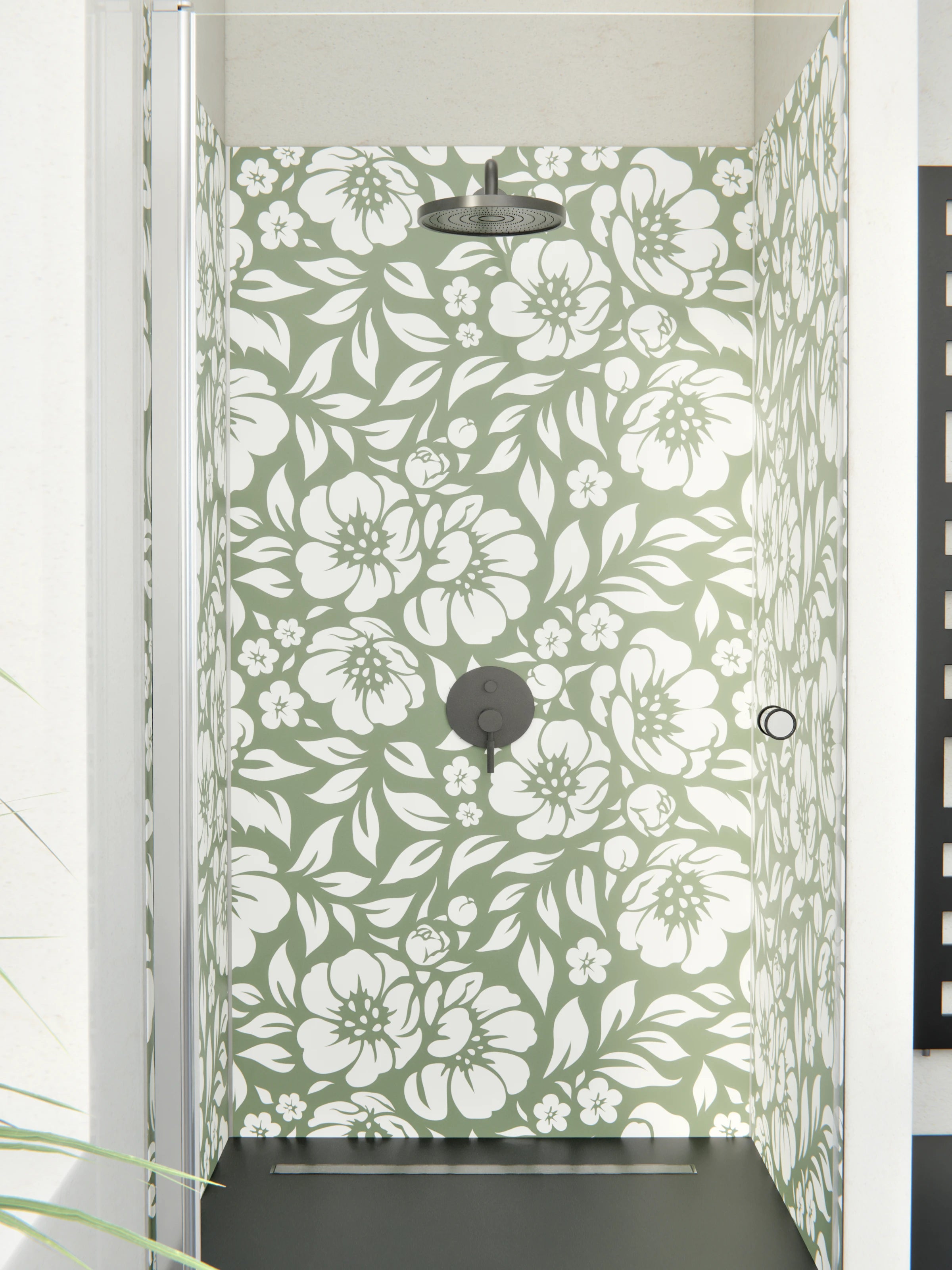 Duschrückwand - Natura - Floreale - Oliva