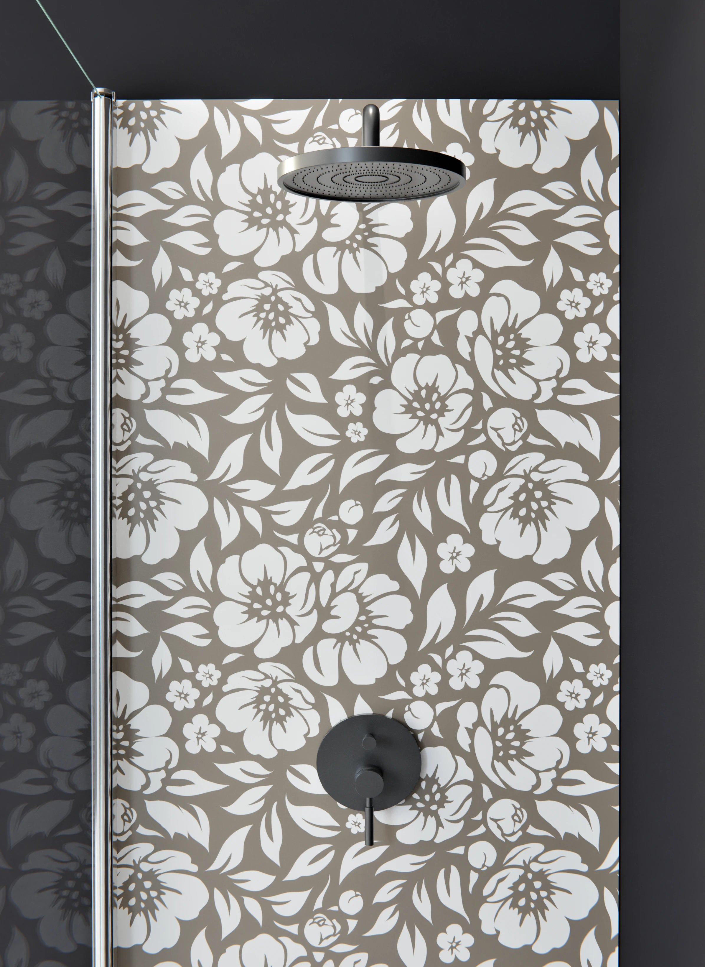 Duschrückwand - Natura - Floreale - Tortora