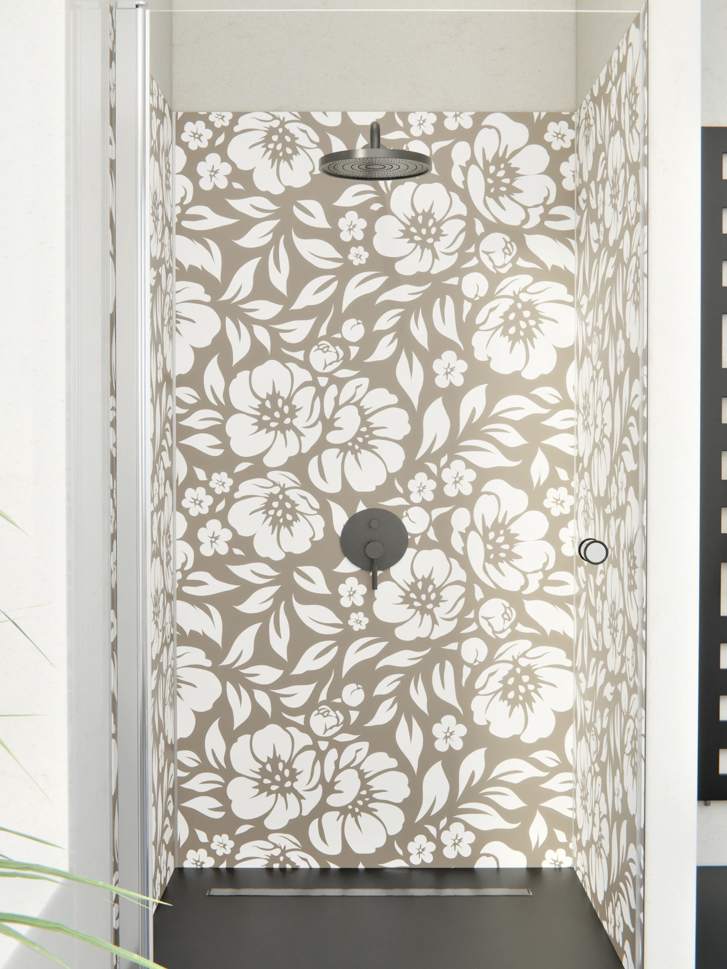 Duschrückwand - Natura - Floreale - Tortora