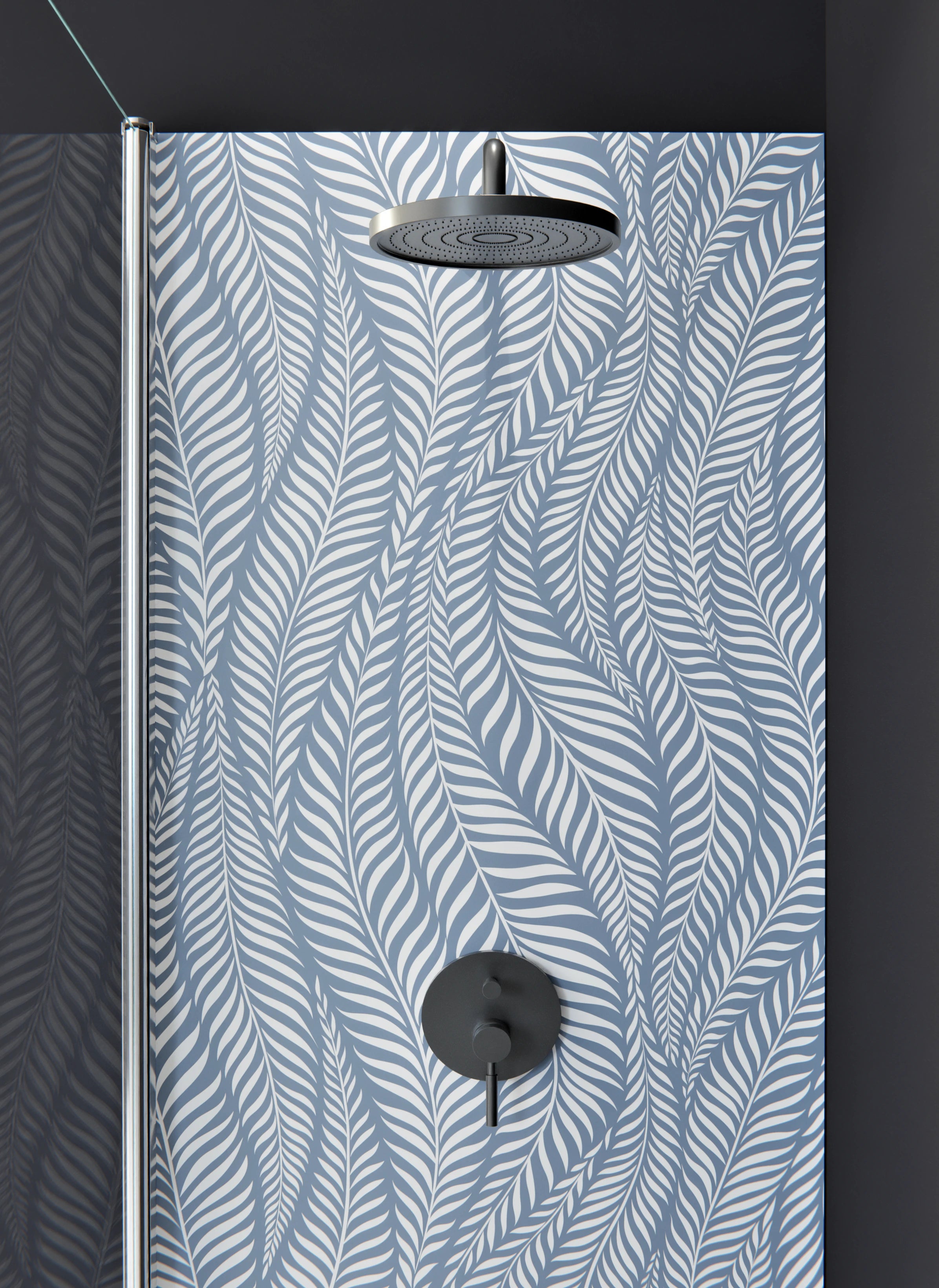 Duschrückwand - Natura - Oasi - Azzurro polvere