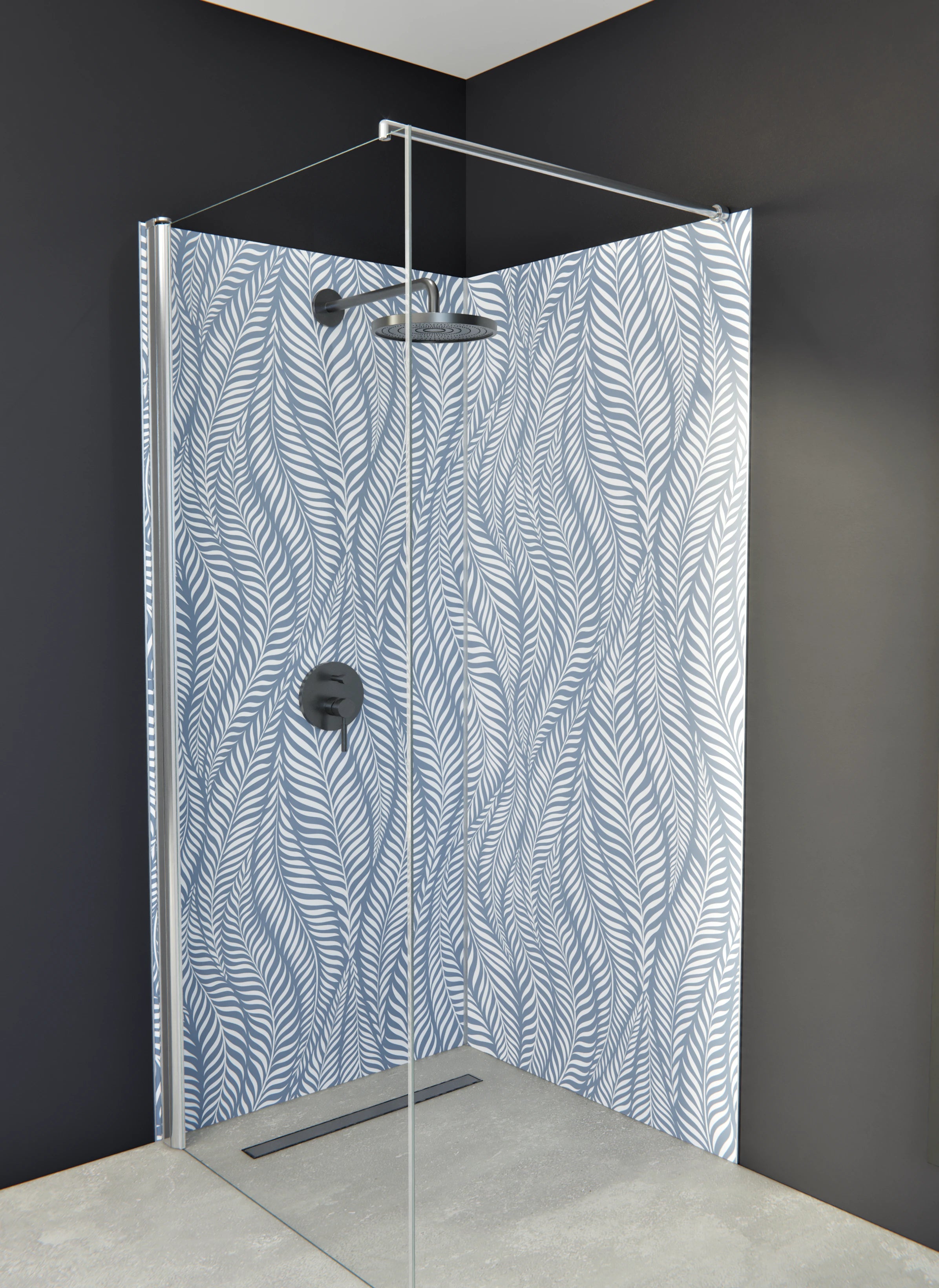 Duschrückwand - Natura - Oasi - Azzurro polvere