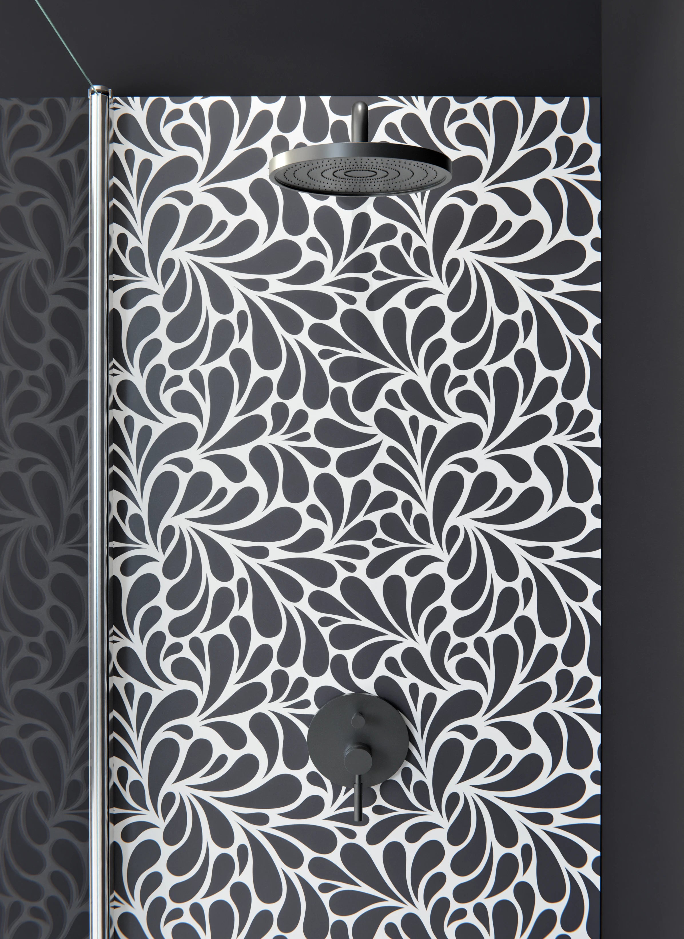 Duschrückwand - Natura - Petaloso - Antracite