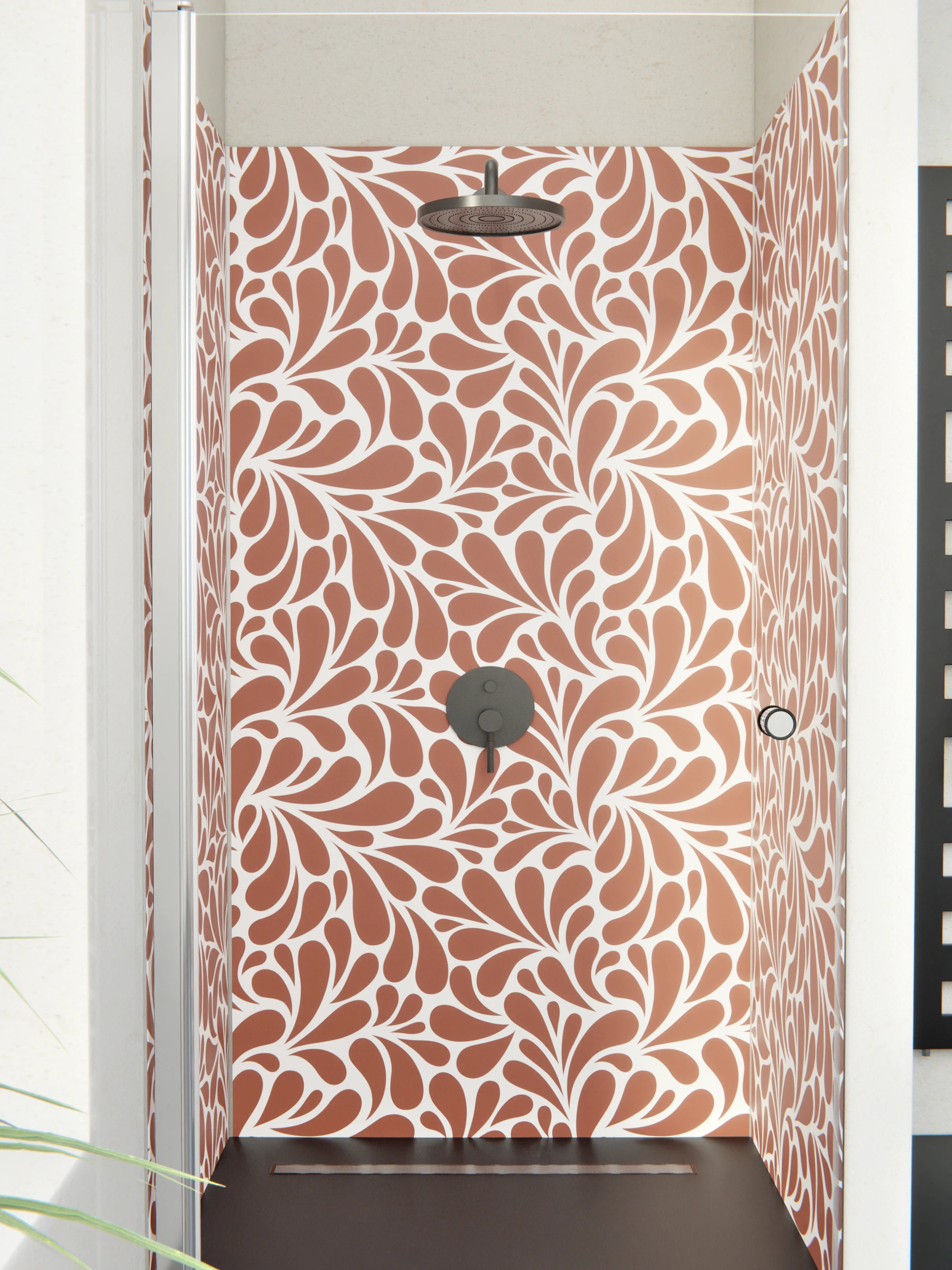 Duschrückwand - Natura - Petaloso - Ruggine