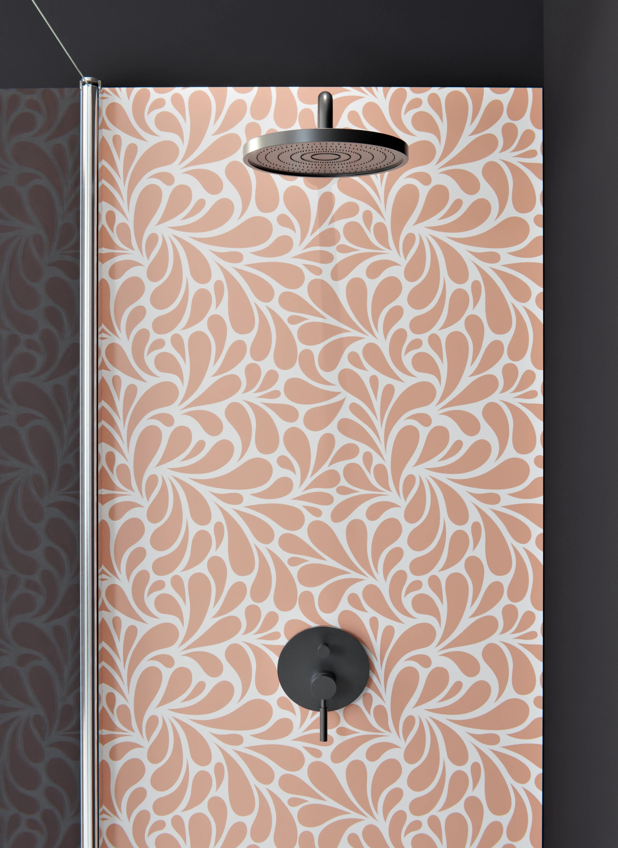 Duschrückwand - Natura - Petaloso - Salmone