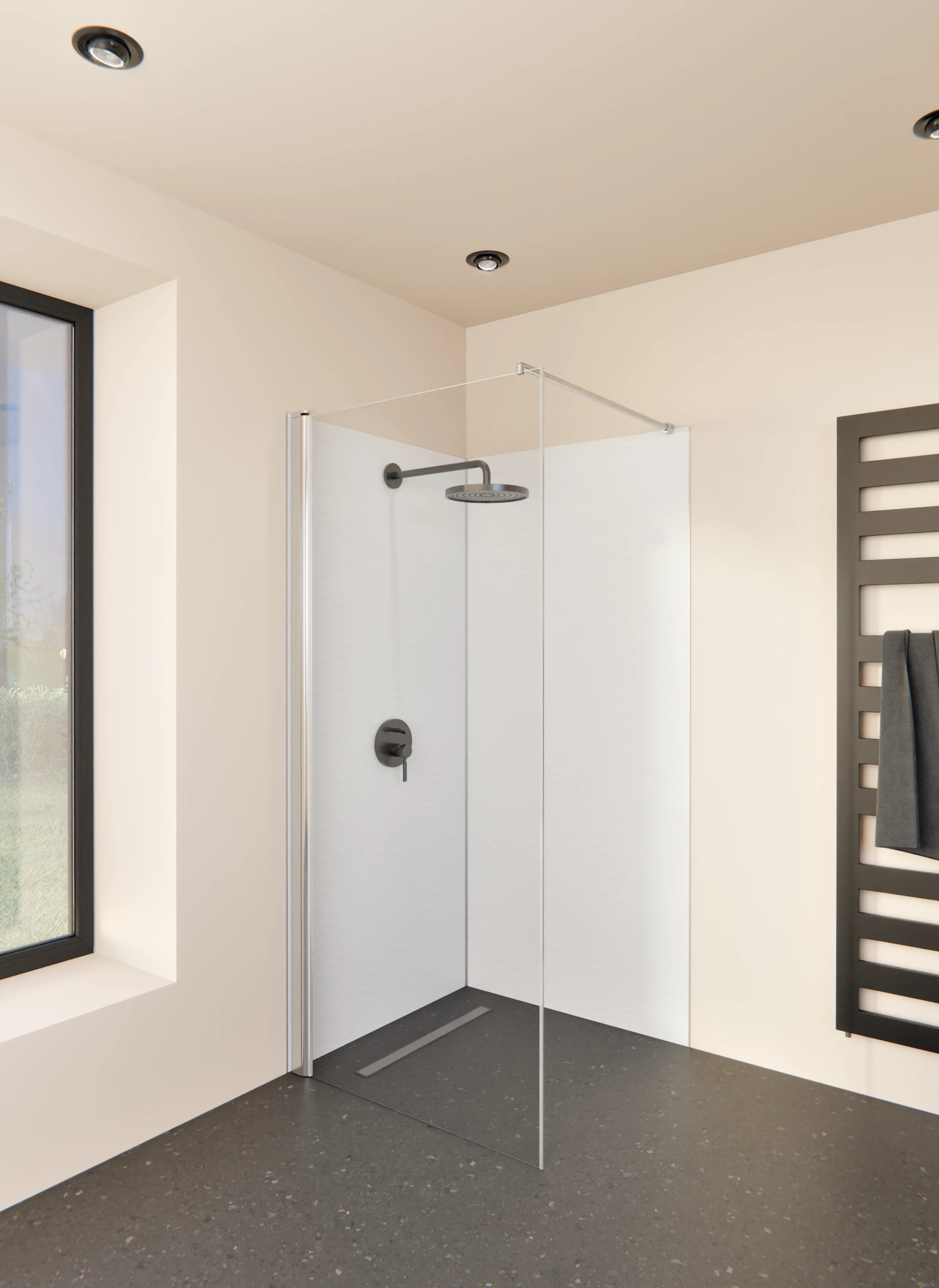 Duschrückwand - Onde - Abisso - Perla