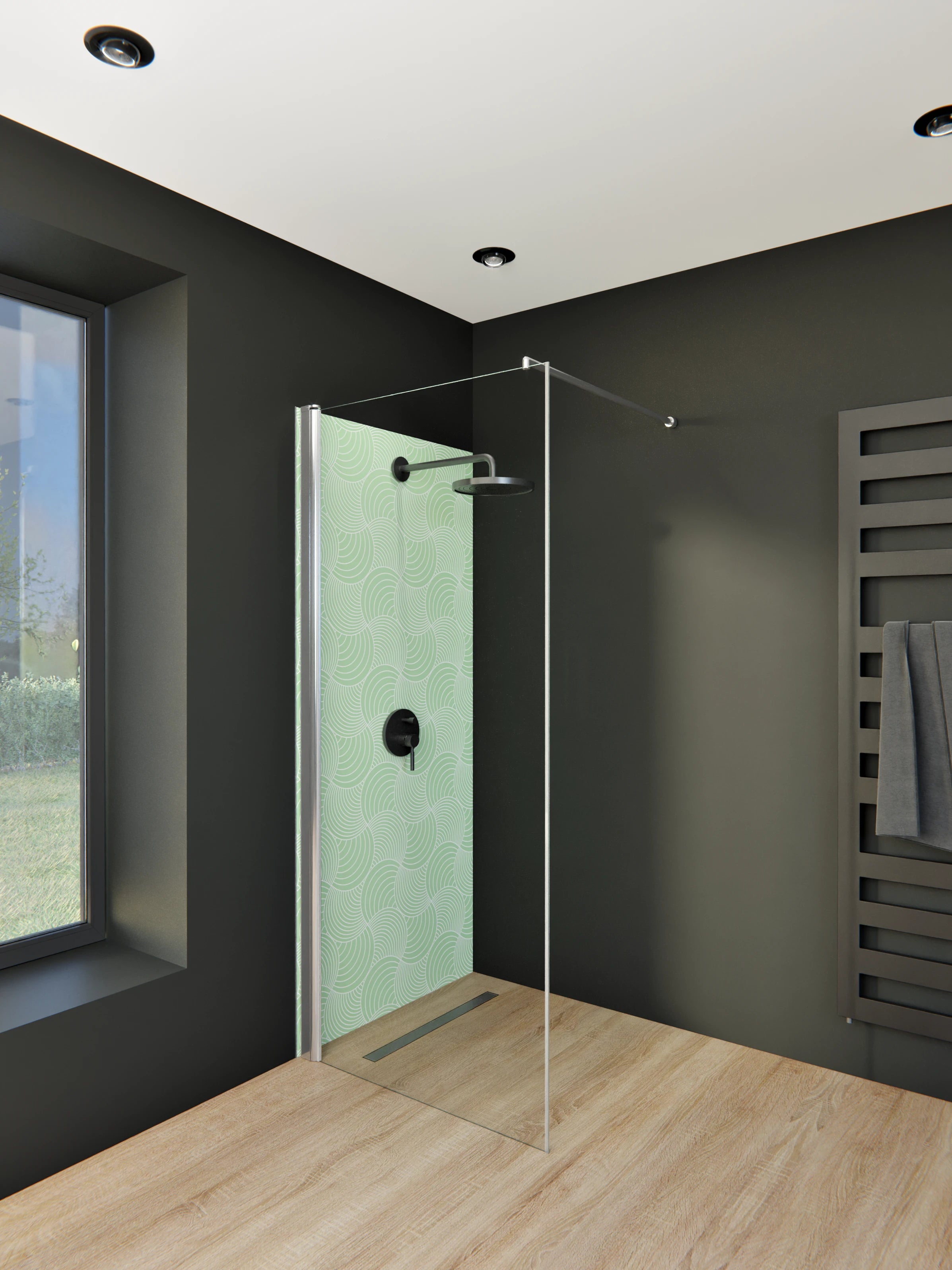 Duschrückwand - Onde - Immaginario - Muschio