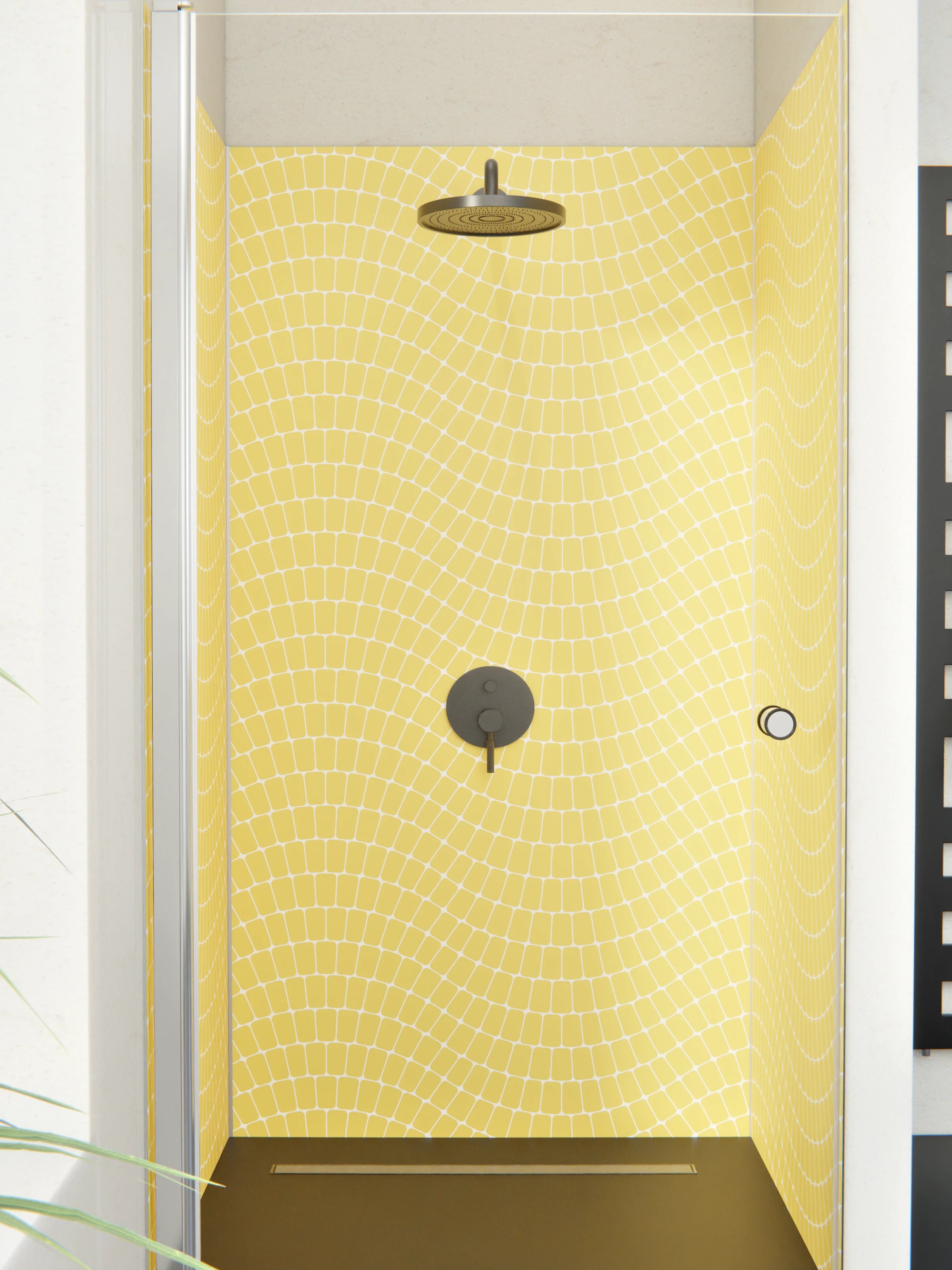 Duschrückwand - Onde - Sinuoso - Oro