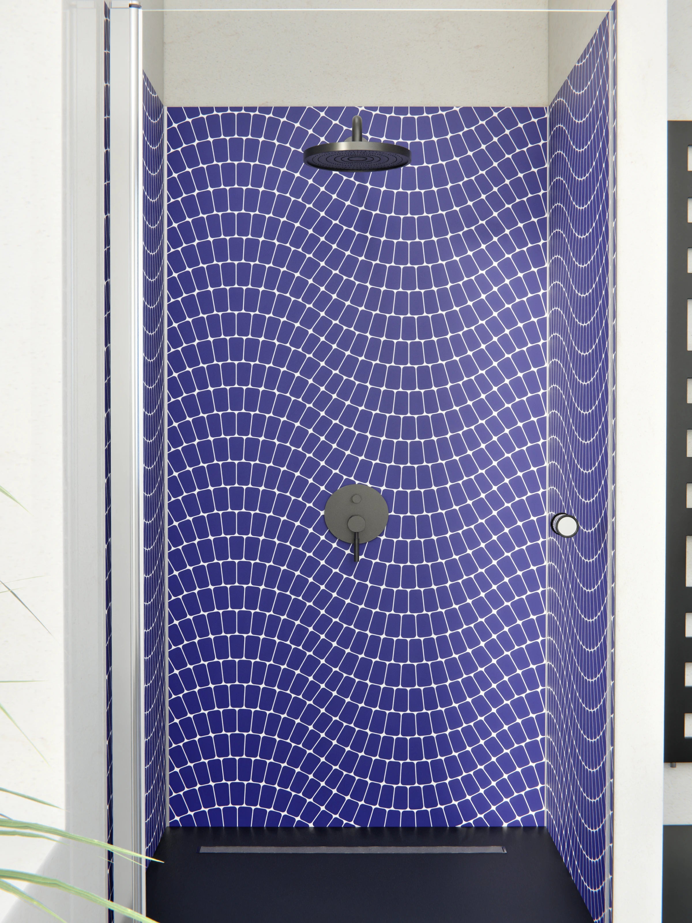 Duschrückwand - Onde - Sinuoso - Zaffiro
