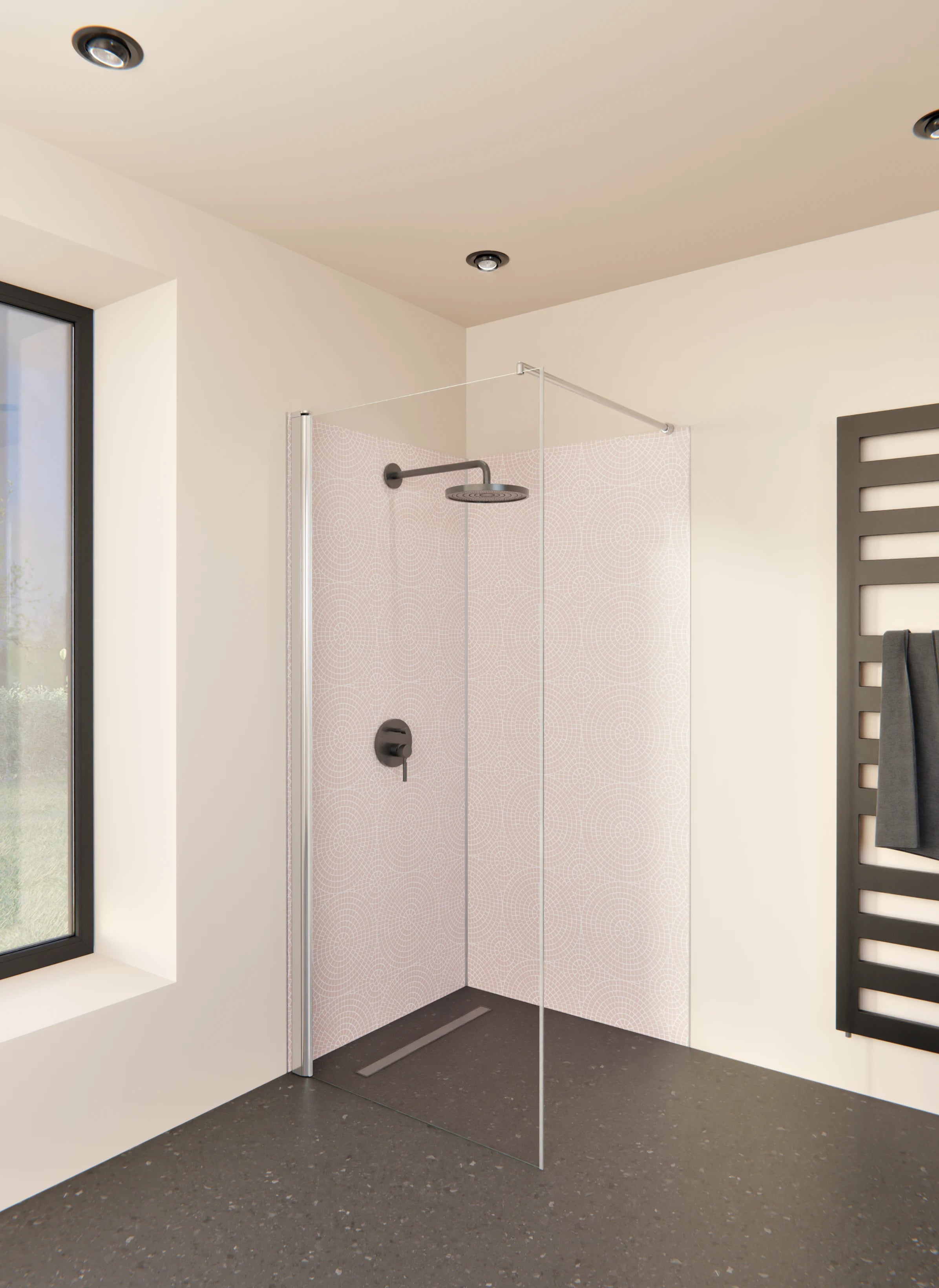 Duschrückwand - Pietre - Mosaico - Cipria