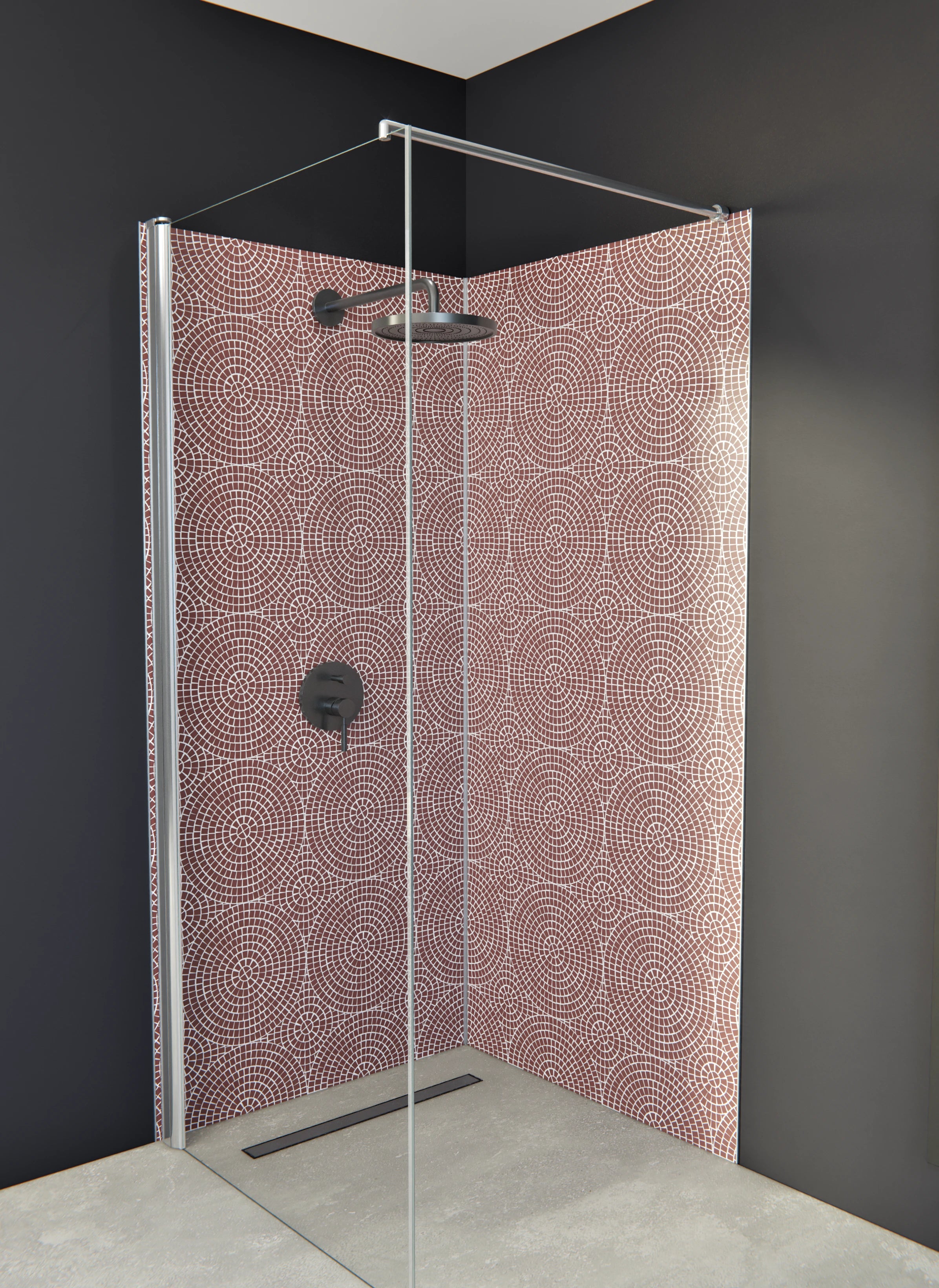 Duschrückwand - Pietre - Mosaico - Mattone