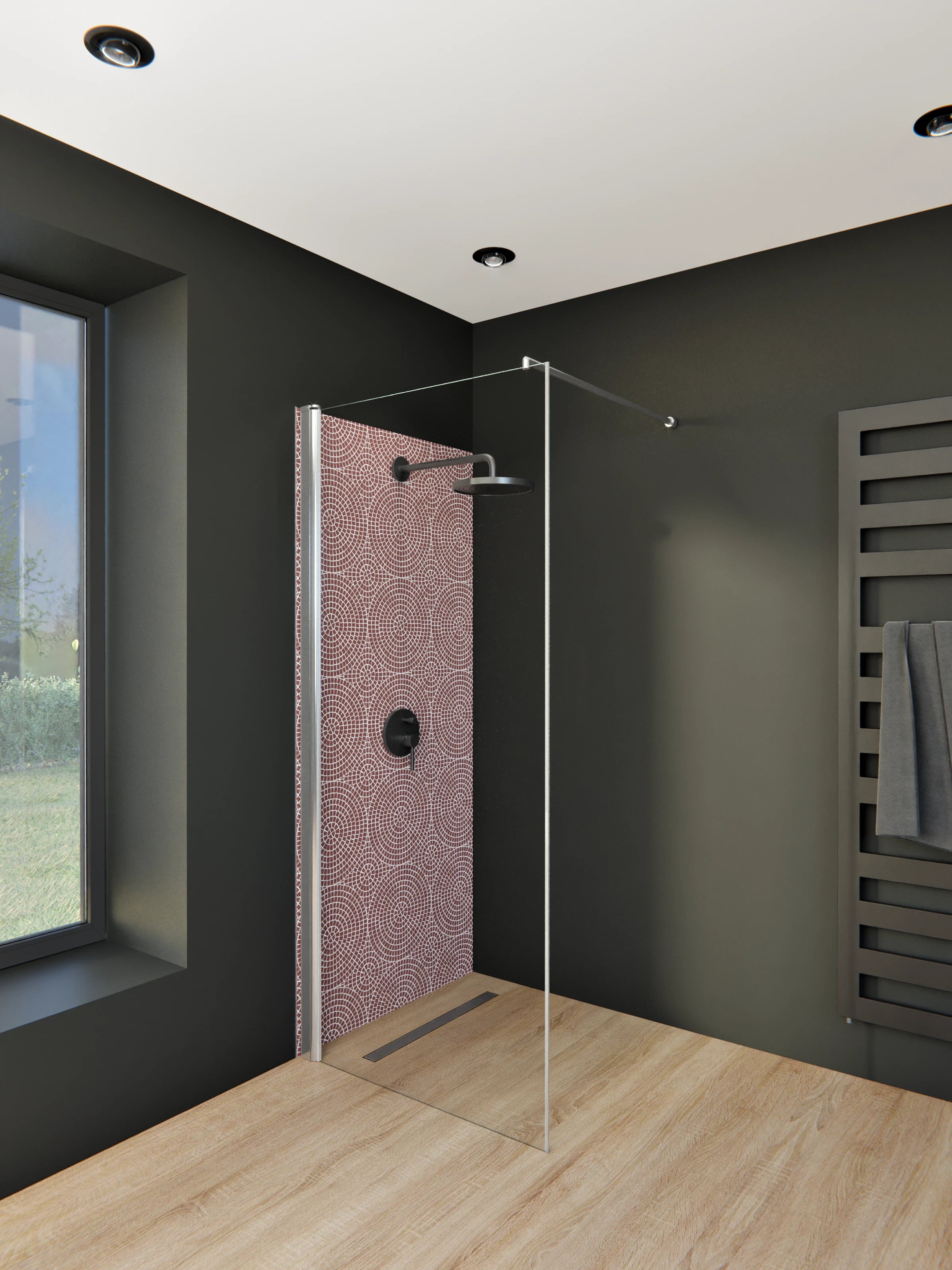 Duschrückwand - Pietre - Mosaico - Mattone