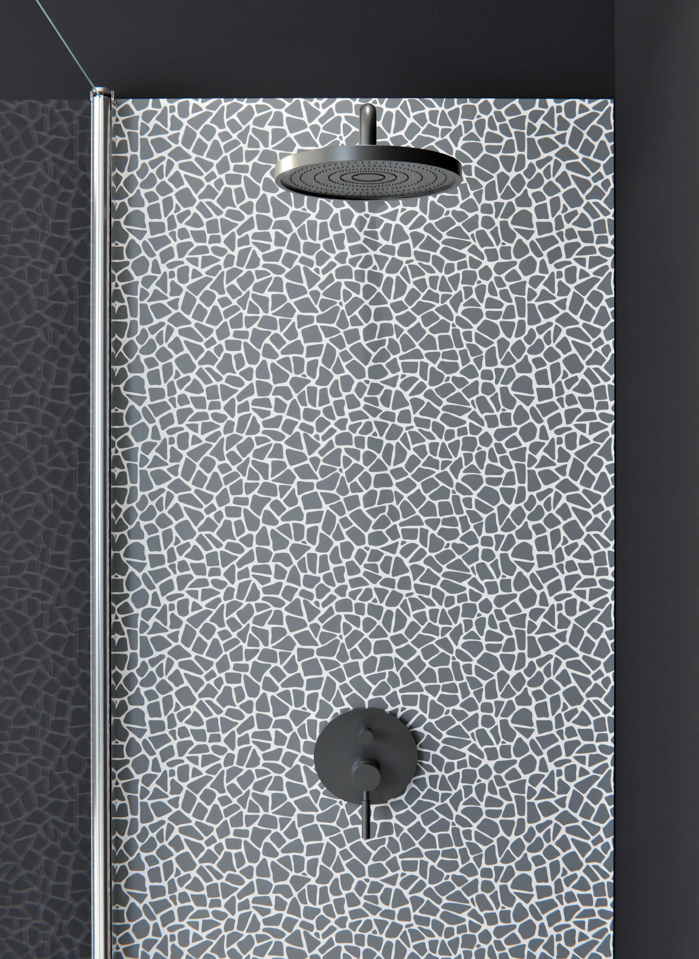 Duschrückwand - Pietre - Tessere - Piombo