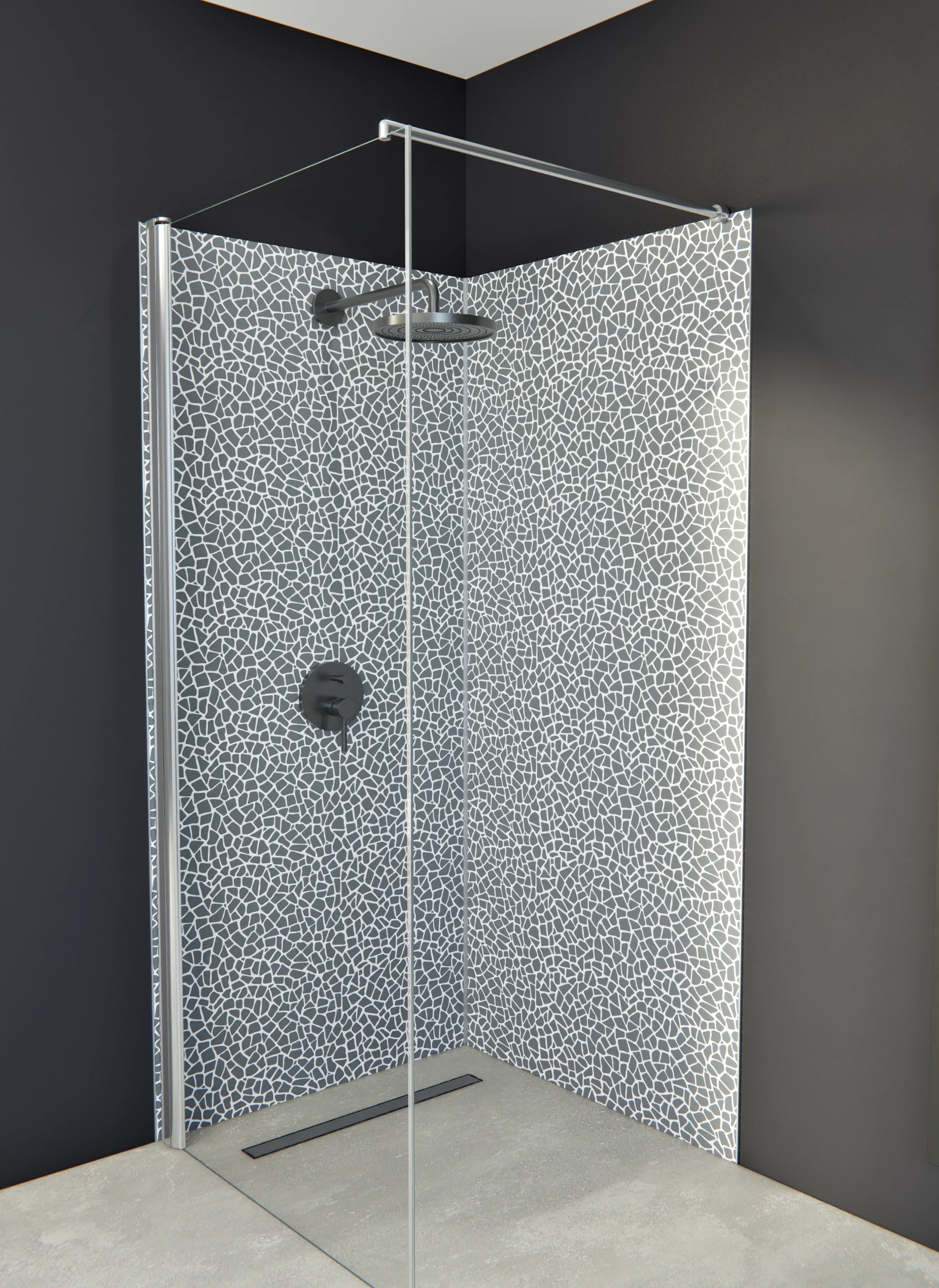 Duschrückwand - Pietre - Tessere - Piombo