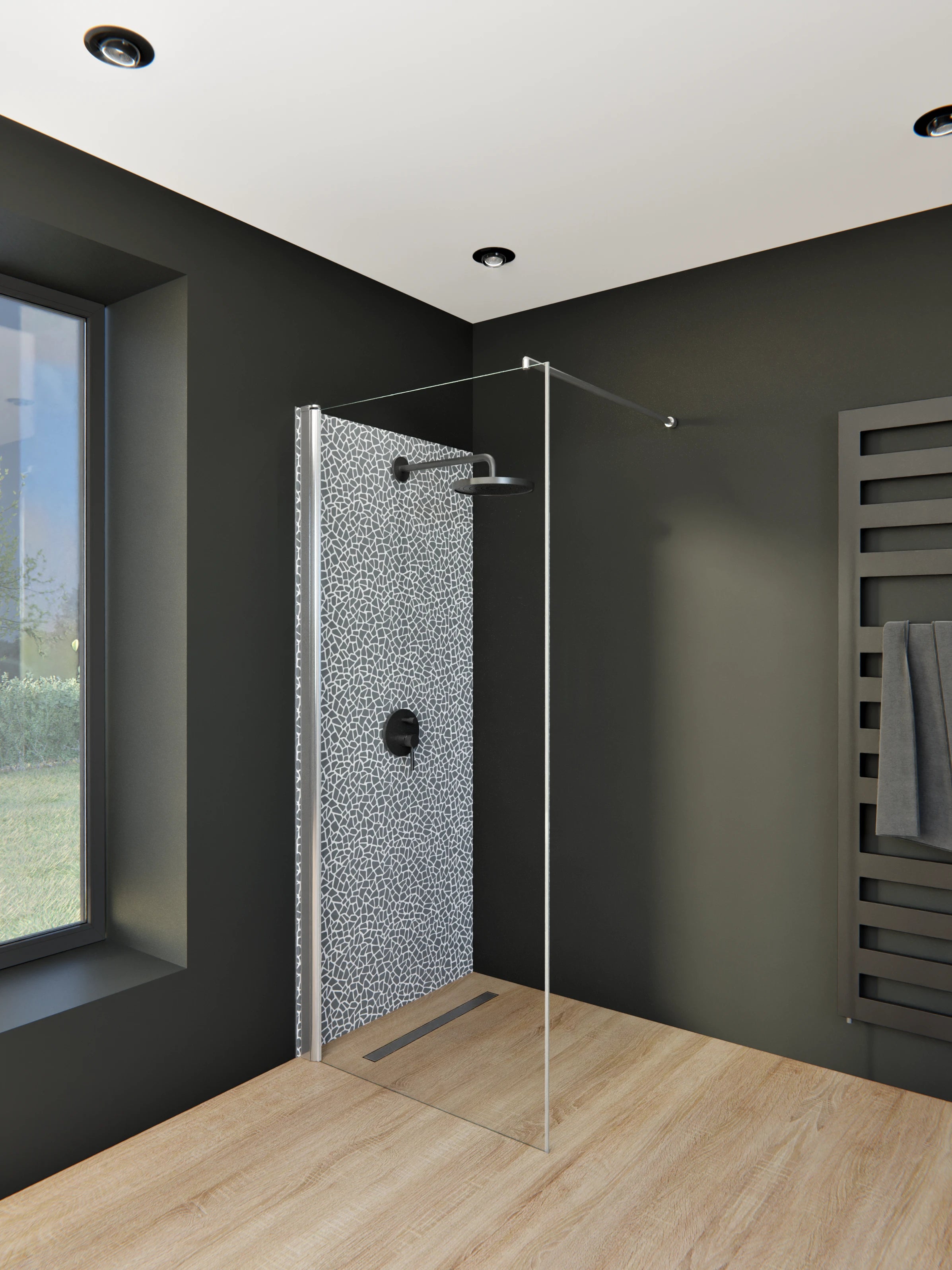 Duschrückwand - Pietre - Tessere - Piombo