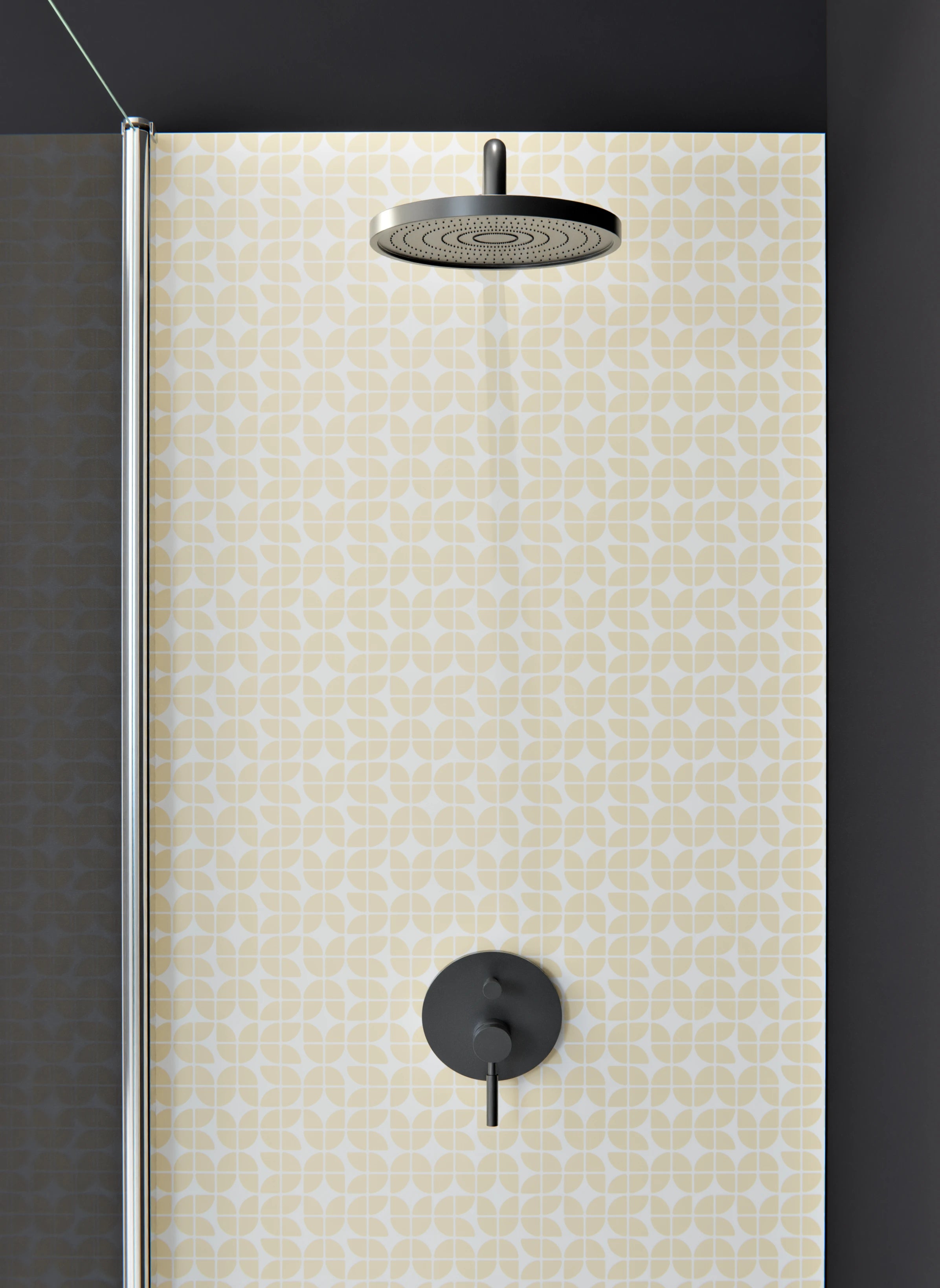 Duschrückwand - Retro - Grazia - Avorio
