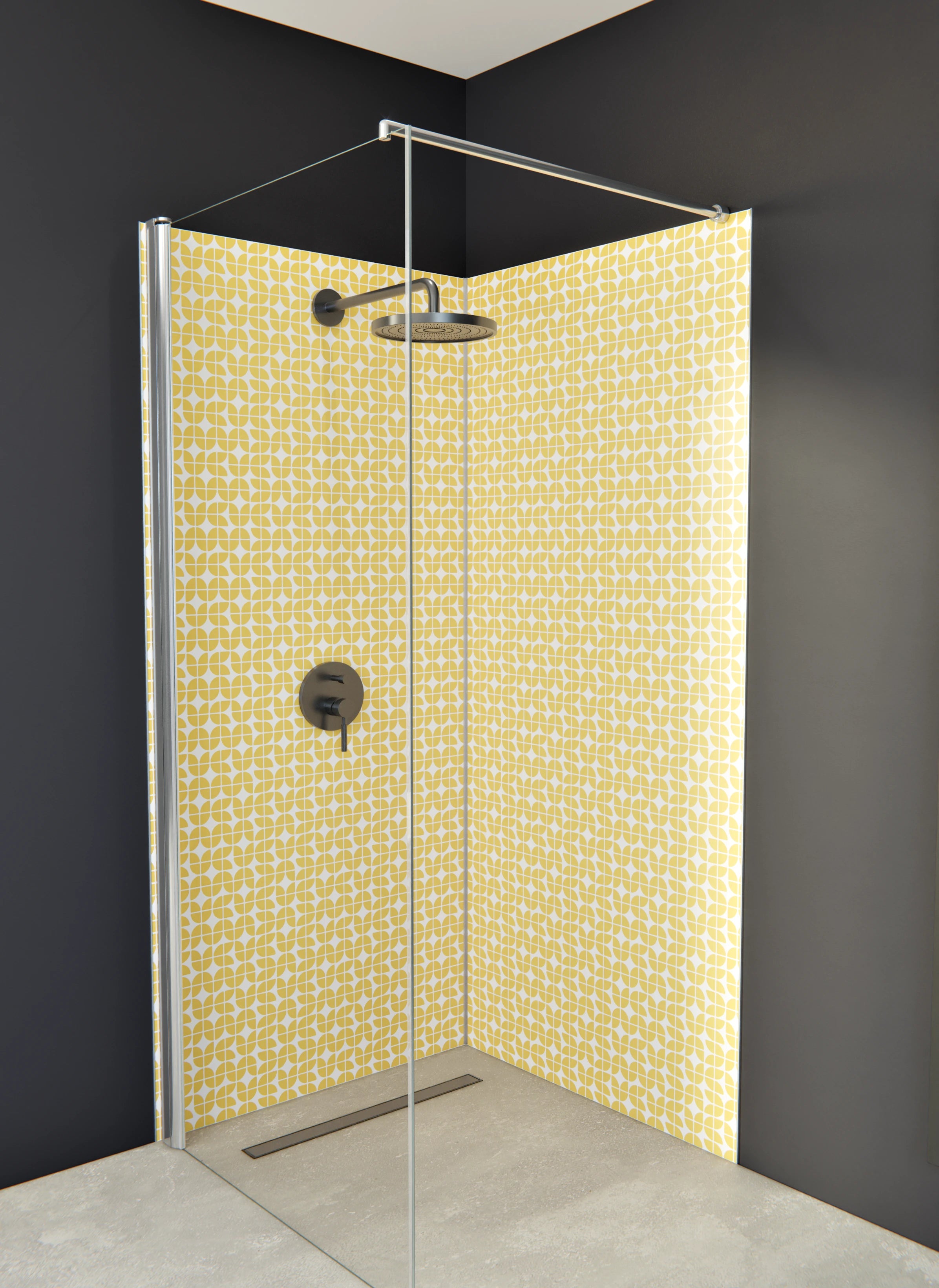 Duschrückwand - Retro - Grazia - Oro