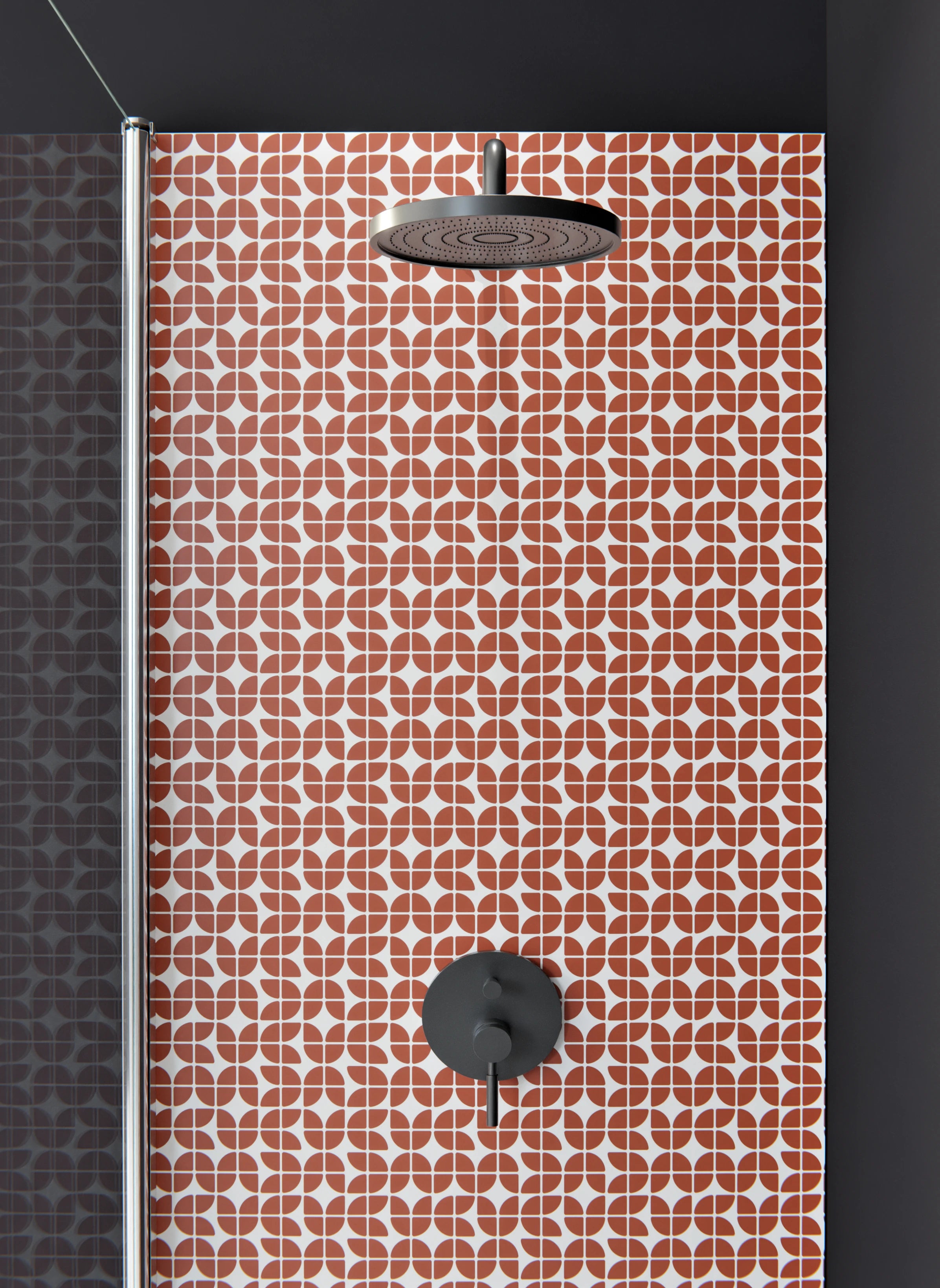 Duschrückwand - Retro - Grazia - Ruggine