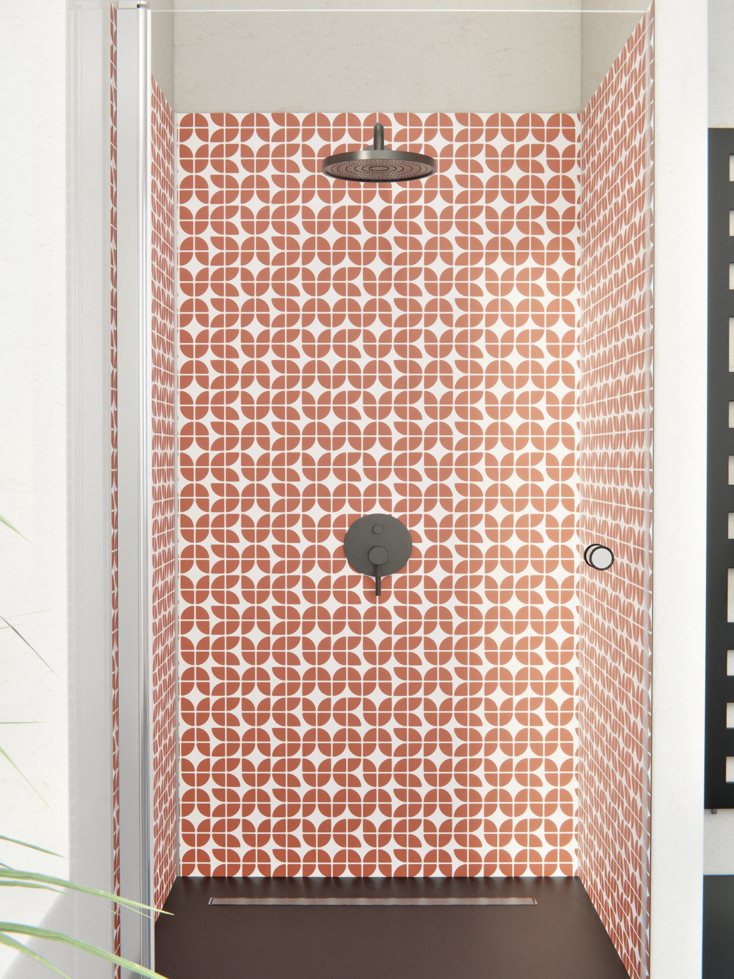 Duschrückwand - Retro - Grazia - Ruggine