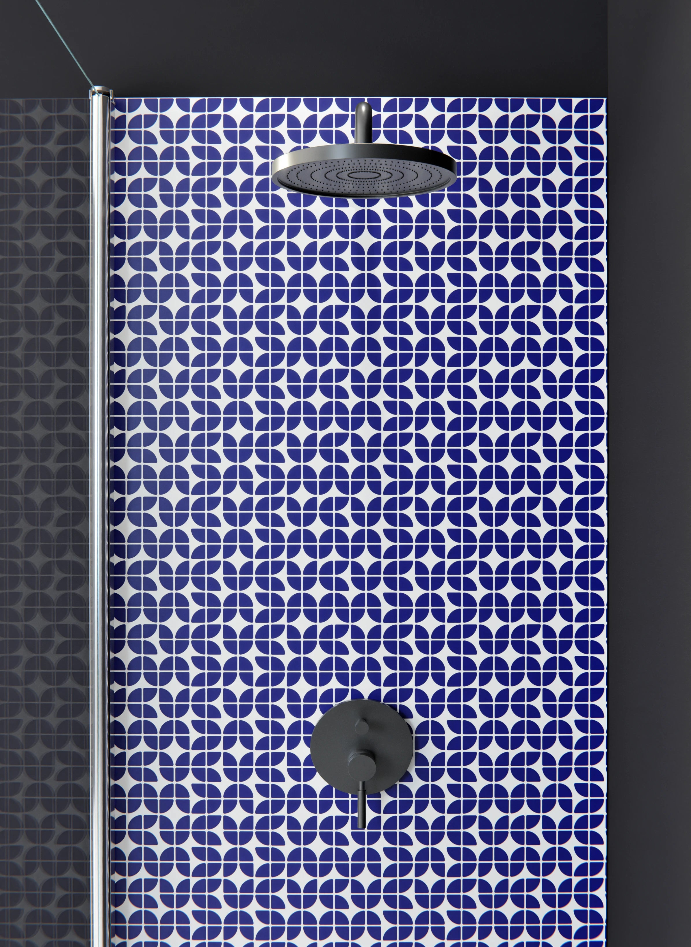 Duschrückwand - Retro - Grazia - Zaffiro