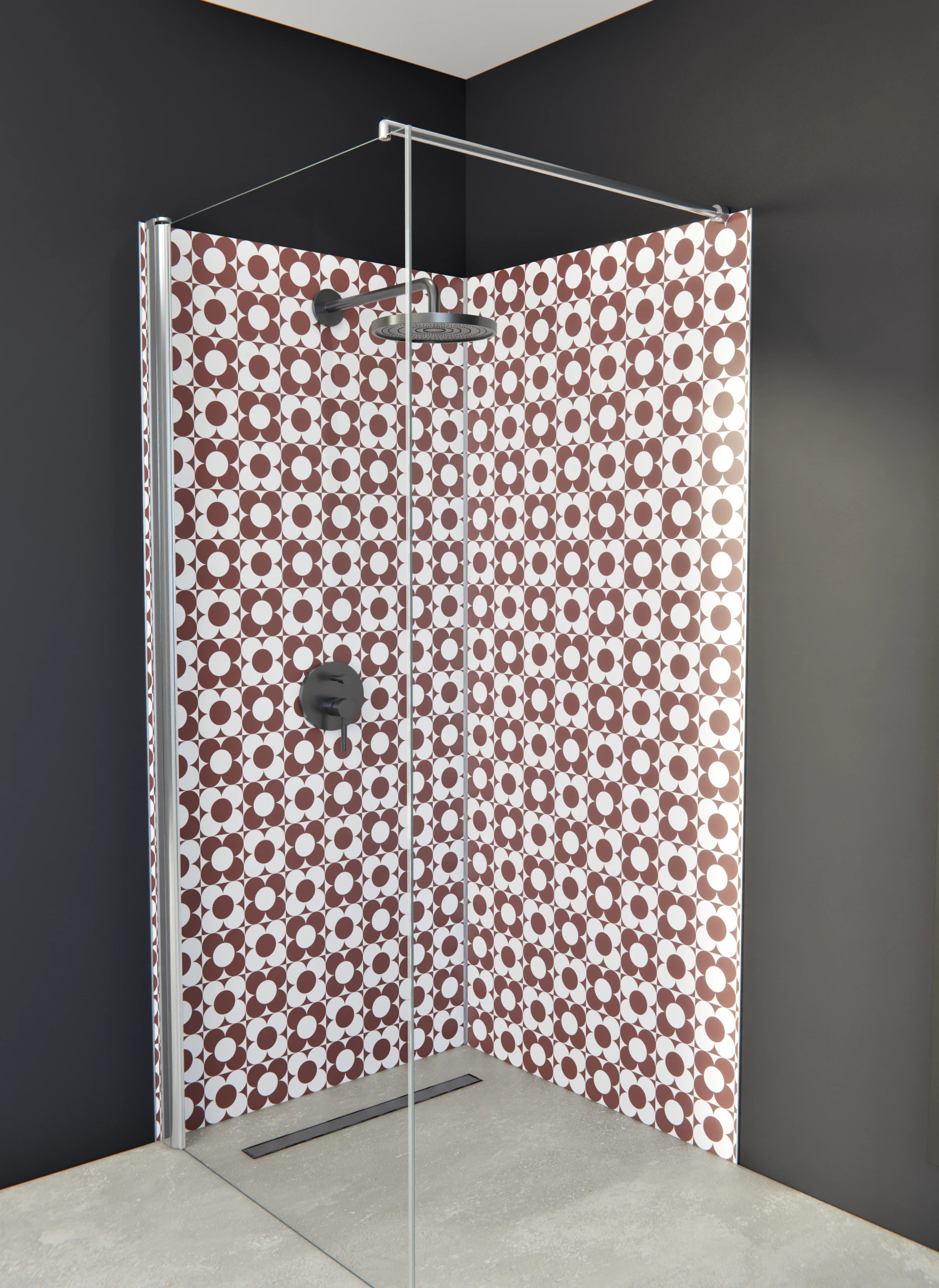 Duschrückwand - Retro - Primavera - Mattone