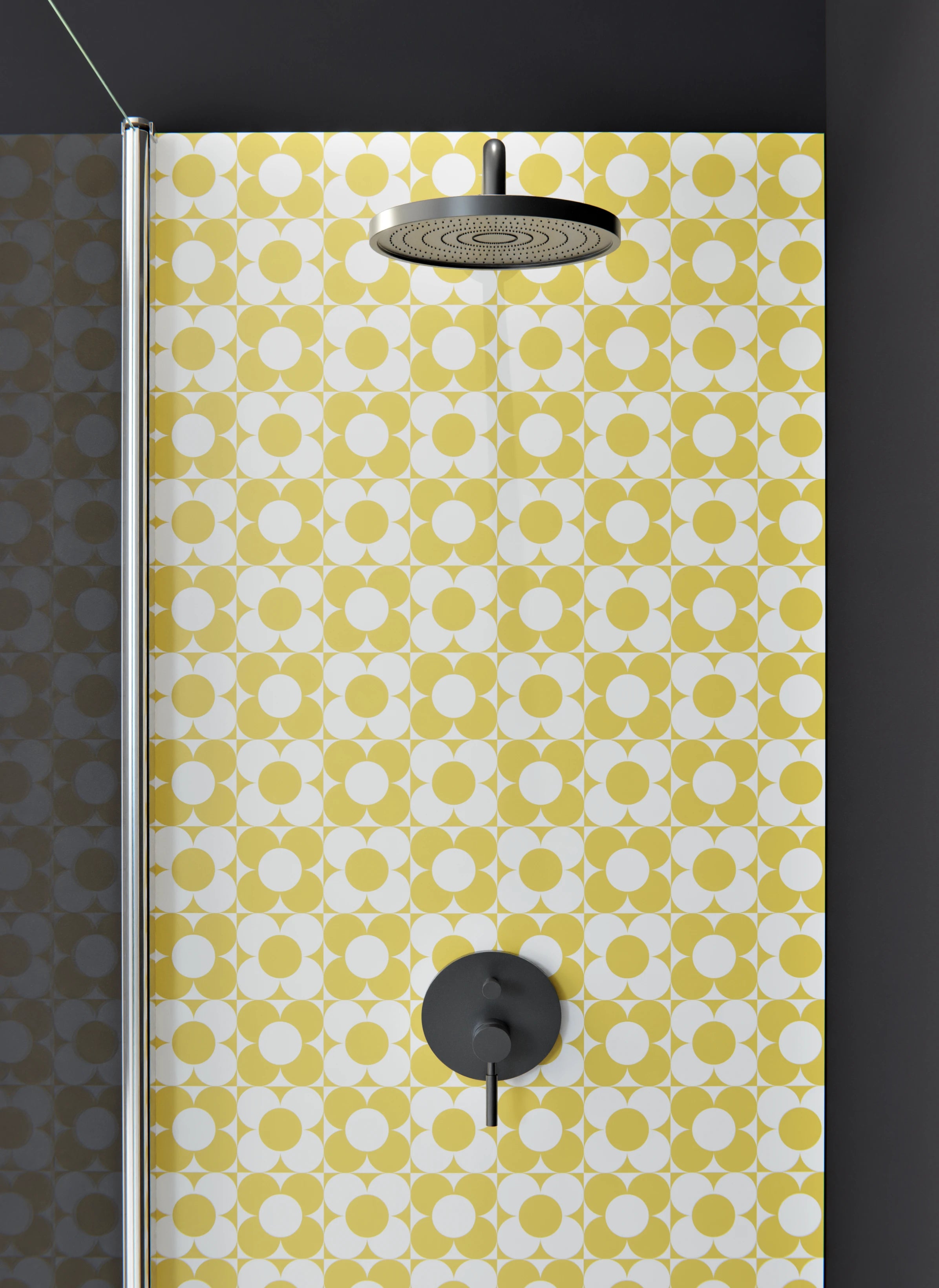 Duschrückwand - Retro - Primavera - Oro