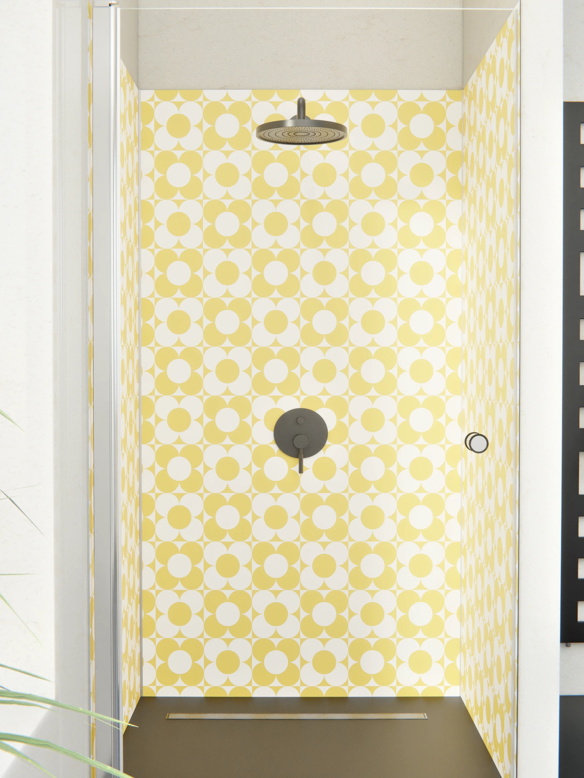 Duschrückwand - Retro - Primavera - Oro