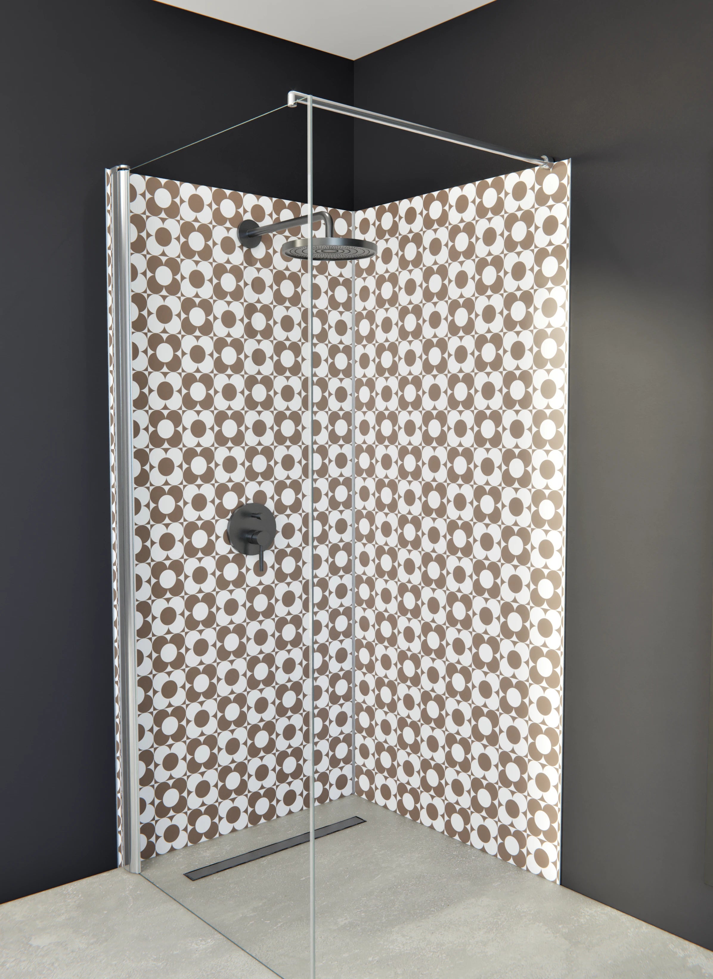 Duschrückwand - Retro - Primavera - Sigaro