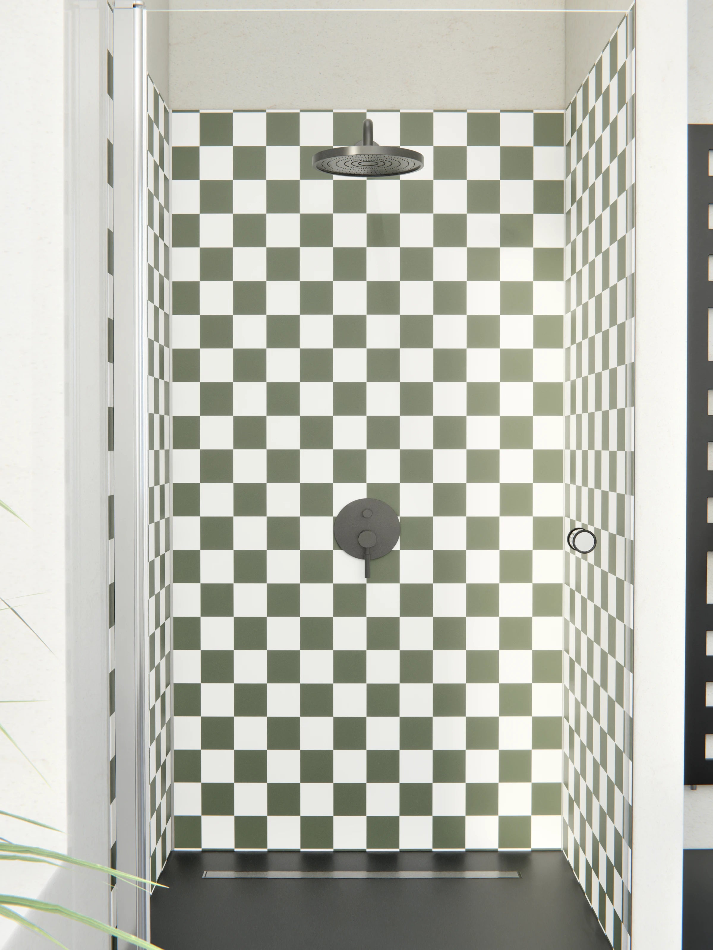 Duschrückwand - Retro - Scacco - Bosco - Scacco