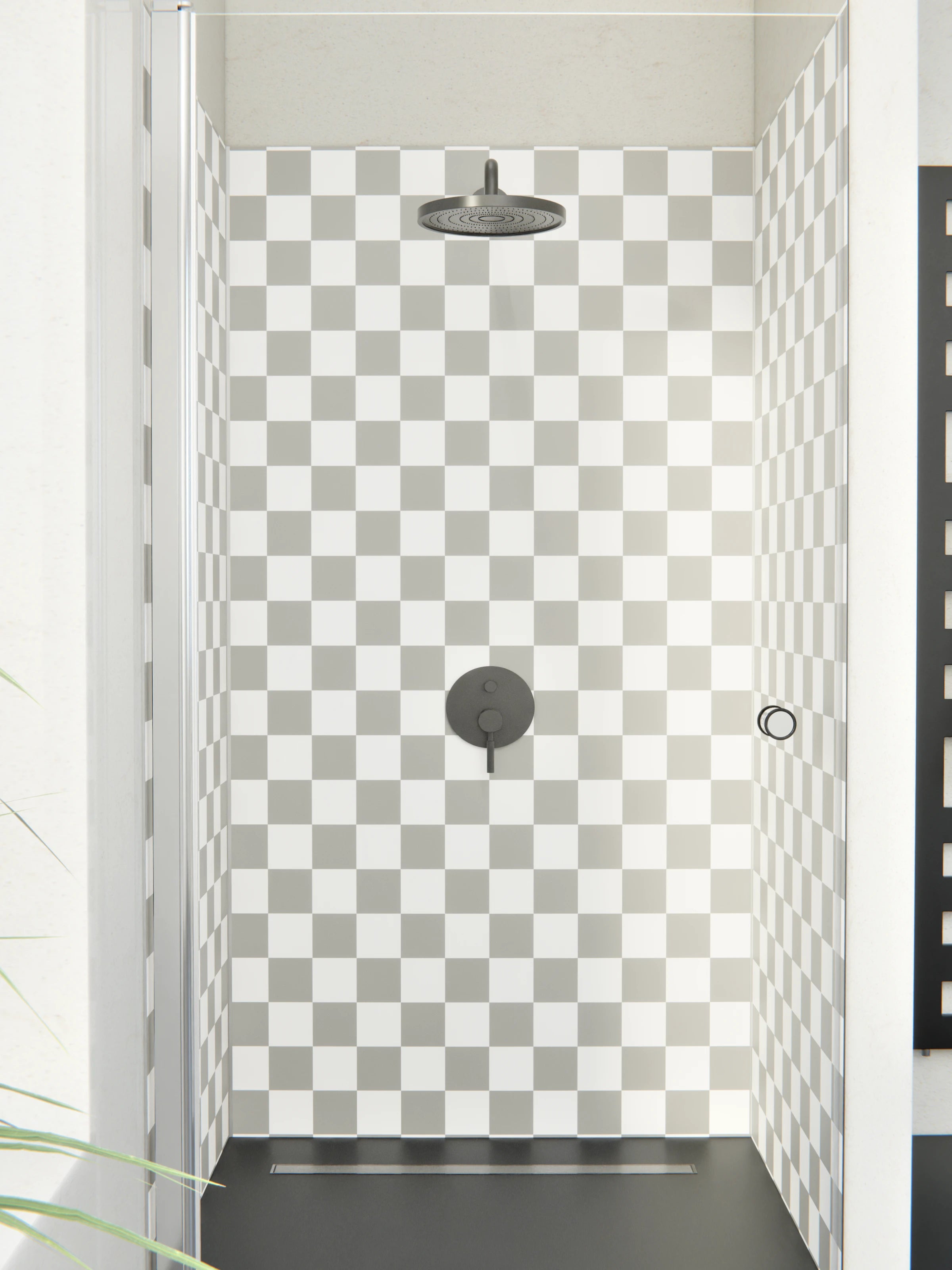 Duschrückwand - Retro - Scacco - Cemento - Scacco