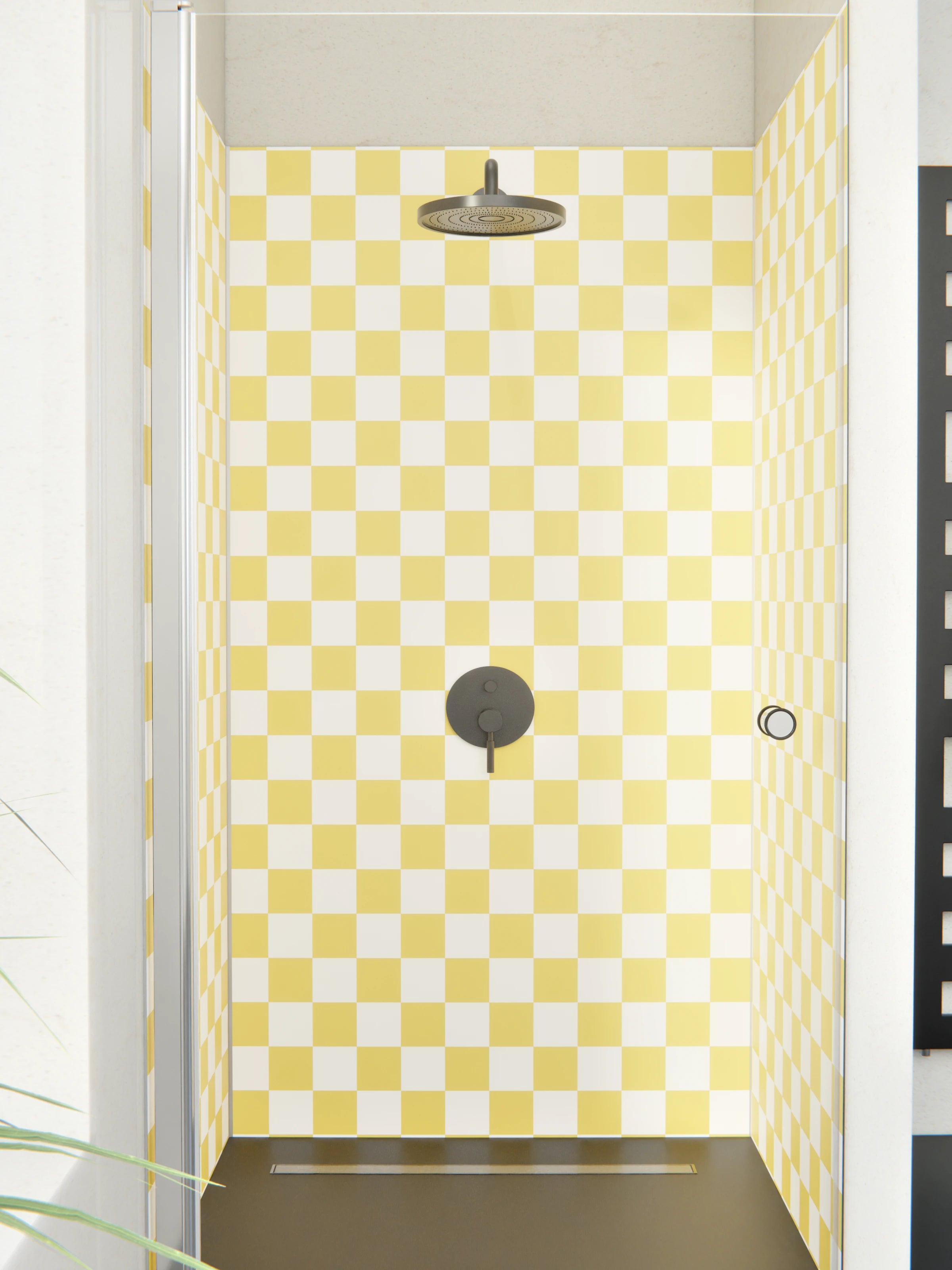 Duschrückwand - Retro - Scacco - Oro - Scacco