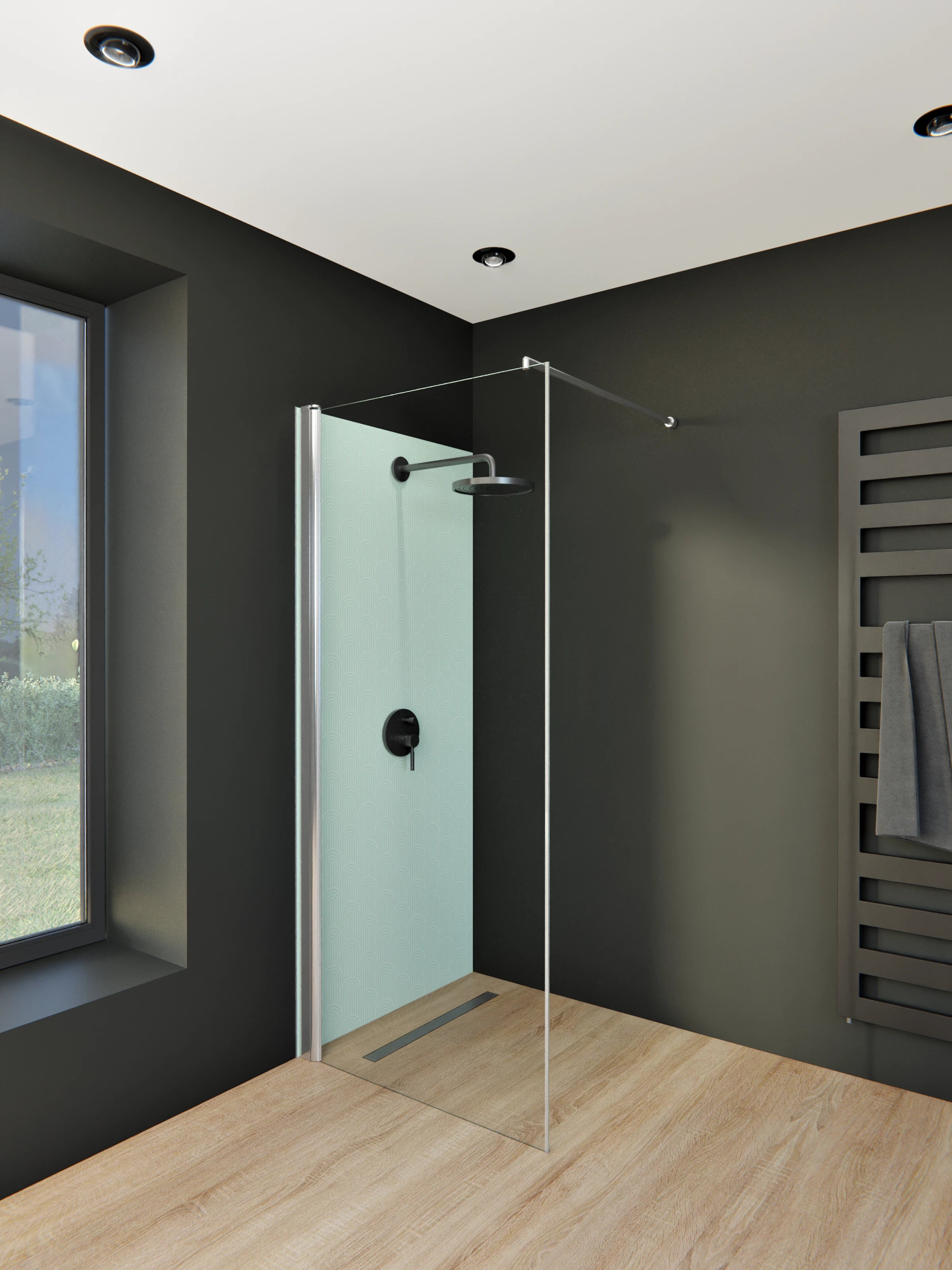 Duschrückwand - Simmetria - Arcate - Menta