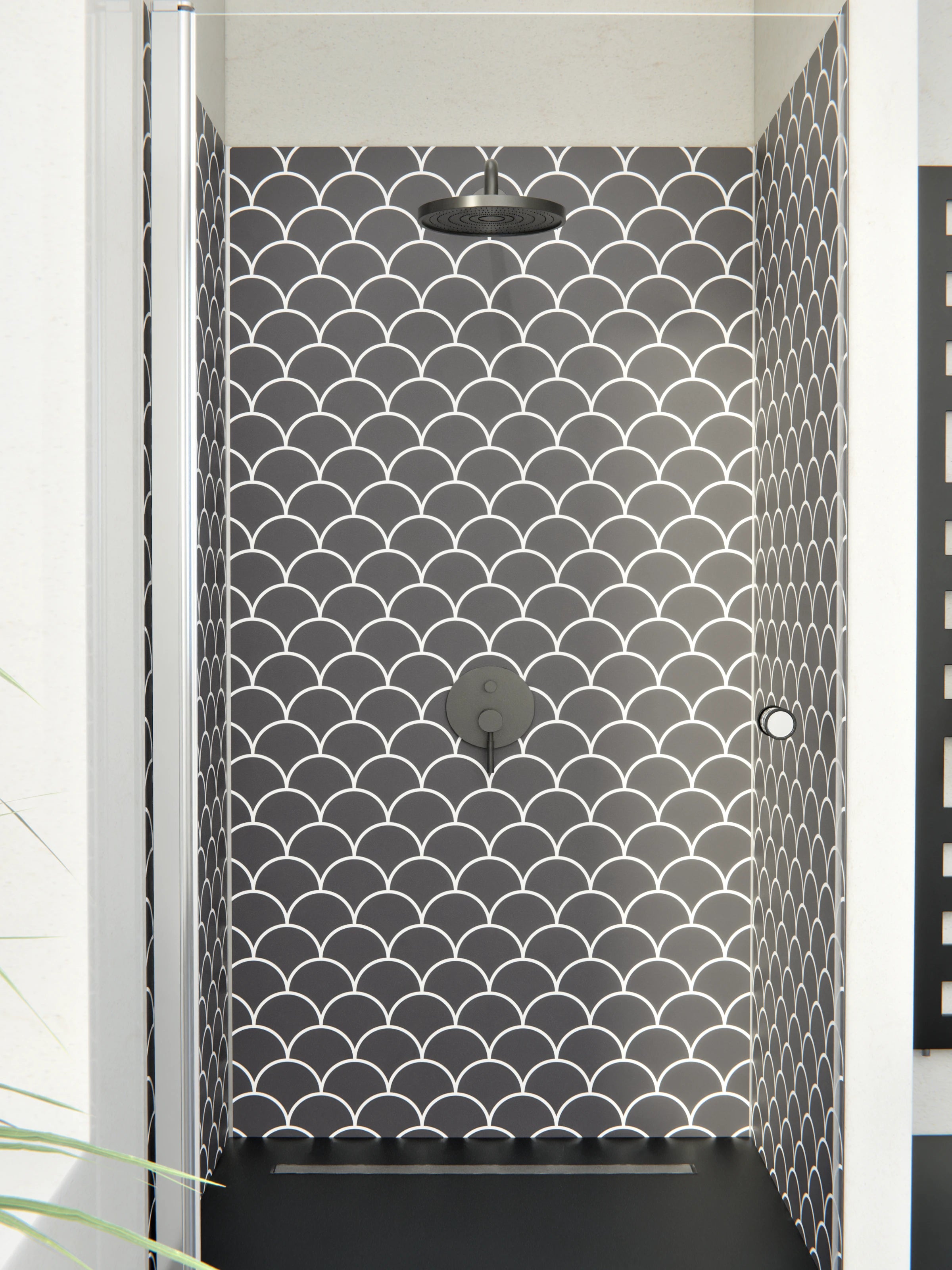 Duschrückwand - Simmetria - Imperiale - Antracite